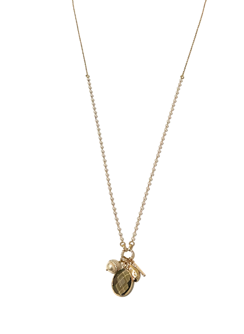 Elegant Loft Charm Necklace with Genuine Pearls - Perfect for Weddings, Parties & Everyday Wear