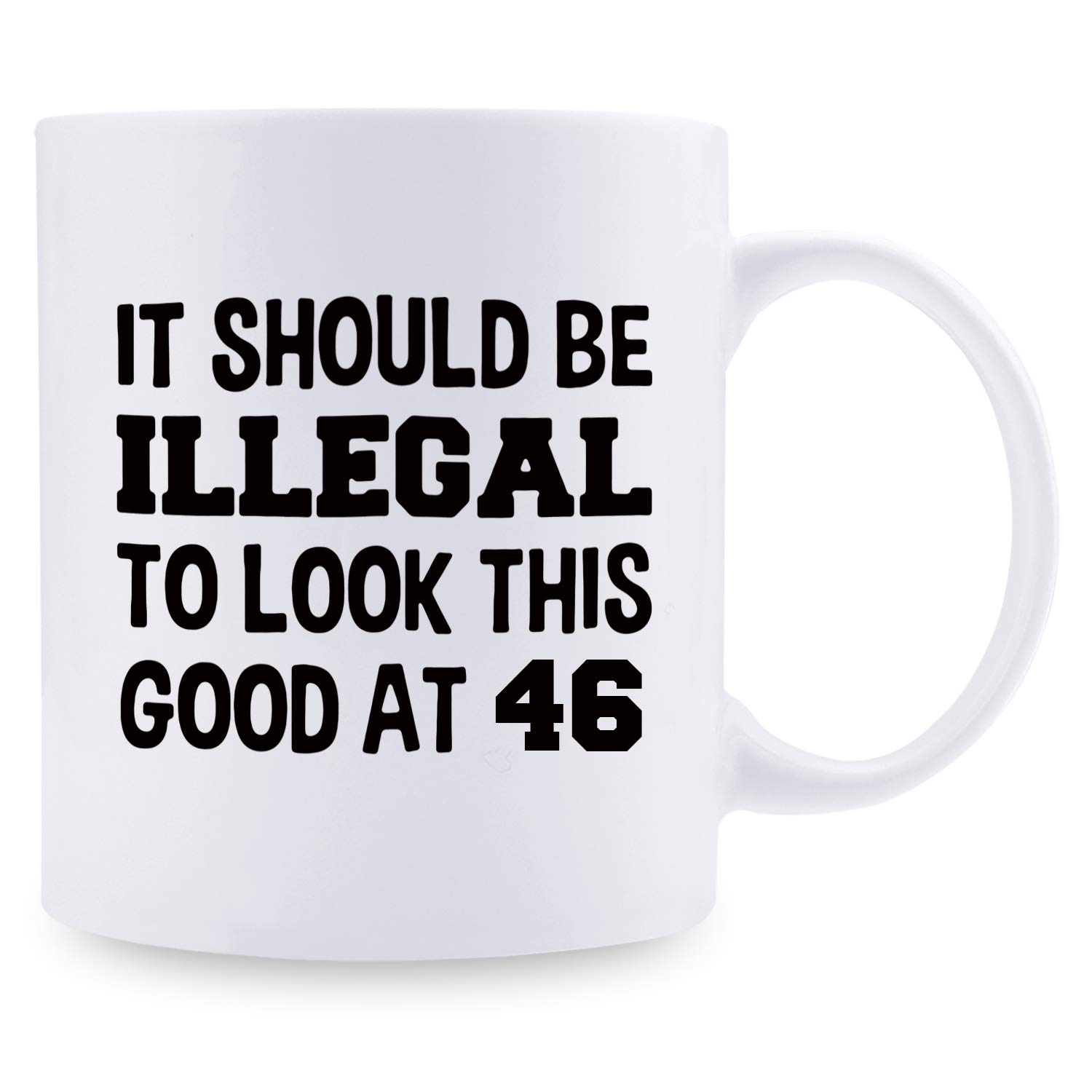 46th Birthday Gifts for Women Born in 1973 - 11oz Funny Coffee Mug for Mom, Wife, Sister, Friend, Colleague | Unique 46 Year Old Birthday Present | Perfect for Office, Home & Special Occasions