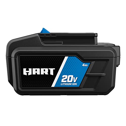 HART 2-Pack 20V 4.0Ah Lithium-Ion Battery for Power Tools - Compatible with HART 20-Volt Cordless Drills, Saws & More - Perfect for DIY Projects, Home Improvement & Professional Construction Work