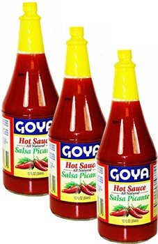 Goya All Natural Hot Sauce - 12 oz (Pack of 3) | Authentic Mexican Flavor | Perfect for Tacos, Burritos, Wings & Grilling