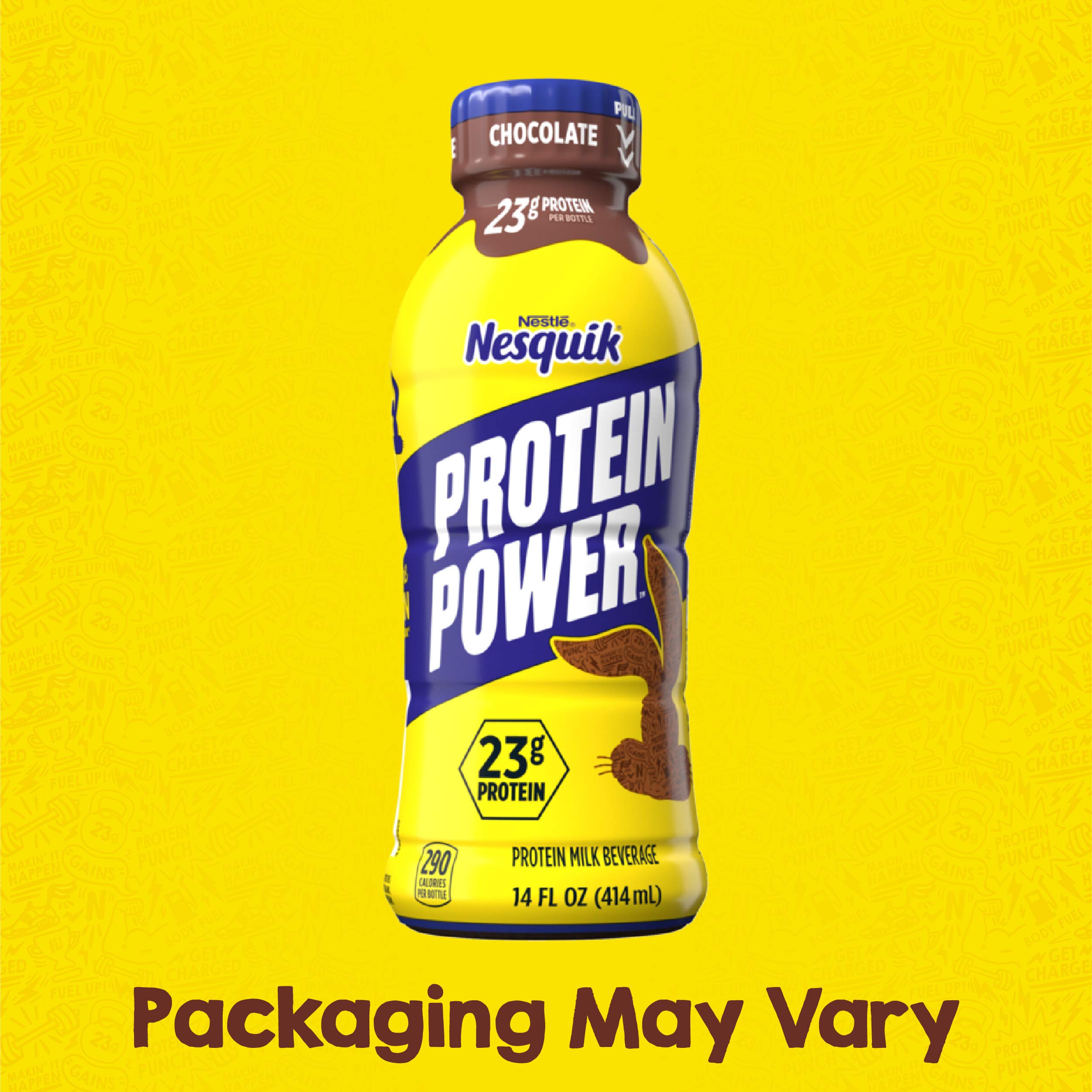 Nesquik Protein Power Chocolate Milk Powder - 168 Fl Oz (1.4 lbs) for Post-Workout Recovery & Kids Breakfast - Rich in Protein & Vitamins