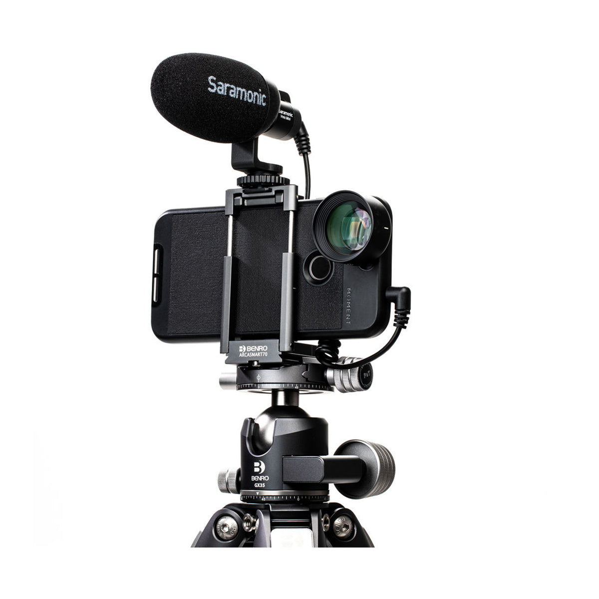Benro ArcaSmart 70 Arca Swiss Plate with Smartphone Adapter - Professional Camera Mount for DSLR & Mirrorless - Perfect for Vlogging, Photography & Outdoor Shooting