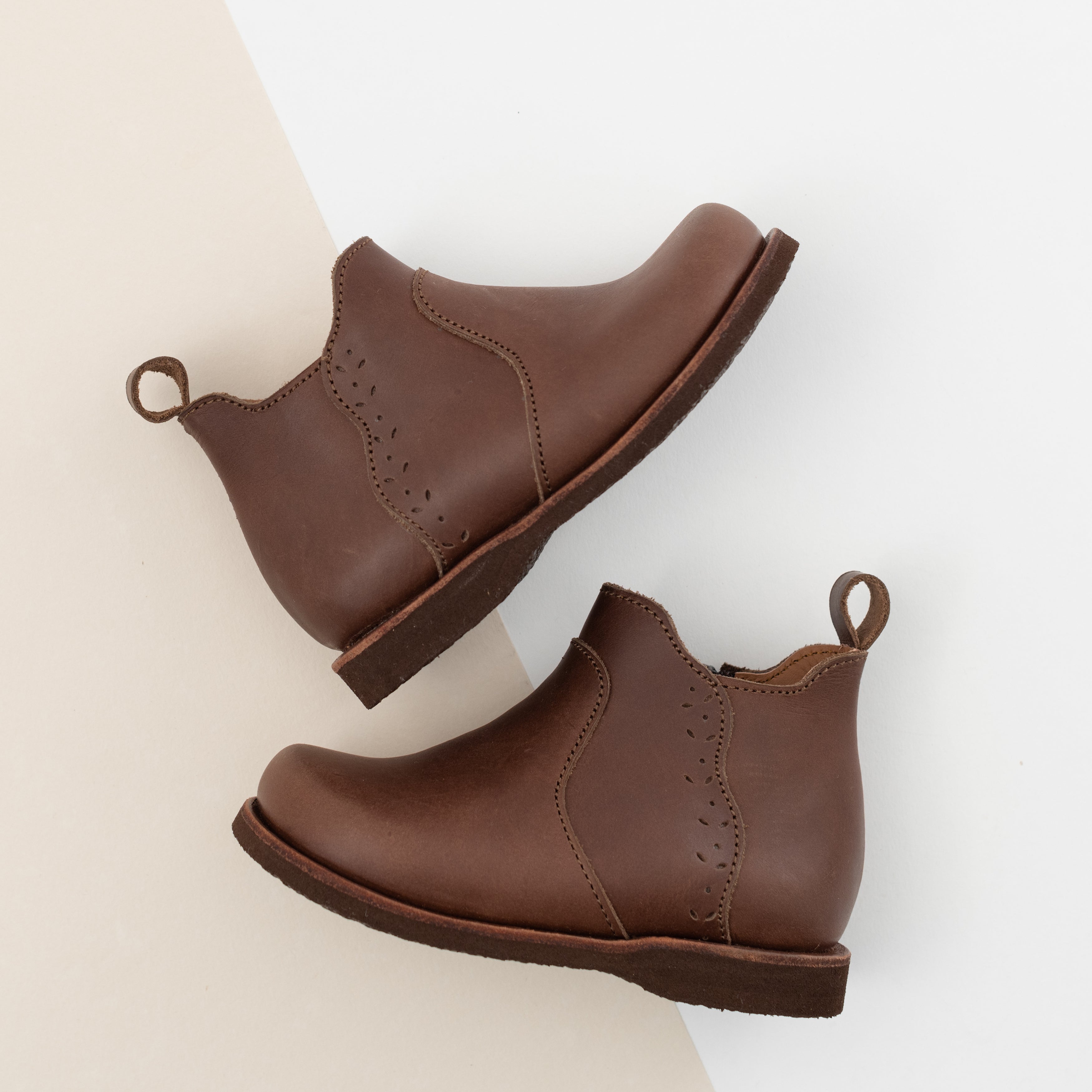 Ophelia Kids Leather Boots for Girls - Comfortable & Stylish Espresso Brown Ankle Boots - Perfect for School, Playdates & Outdoor Adventures