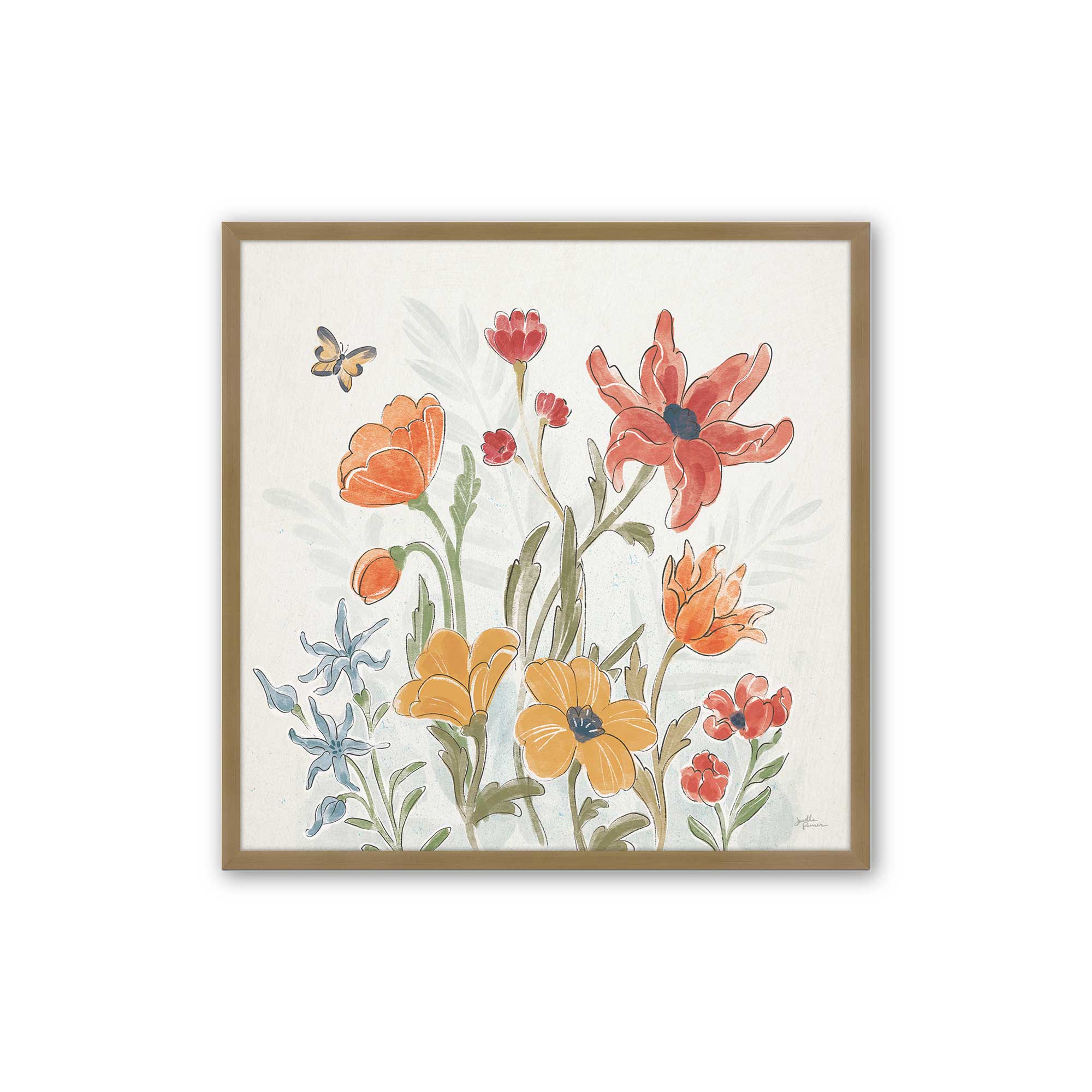 Garden Melody in Bloom IV Print - Floral Wall Art Decor for Living Room, Bedroom & Office - Perfect for Home Decor & Gift Giving