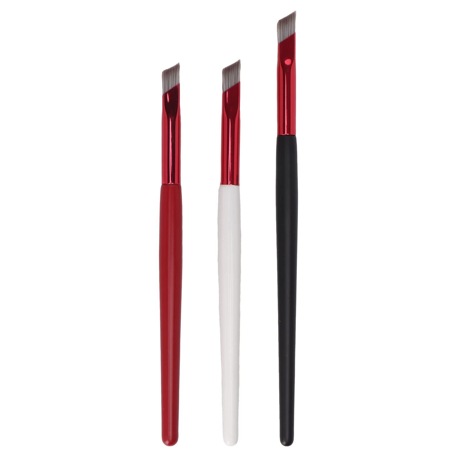 Professional Angled Eyebrow Brush Set - 3pcs Multifunctional Makeup Brushes for Eyebrow Shaping & Filling - Perfect for Women & Girls (Great for Daily Makeup, Salon Use & Travel)
