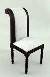 Melody Jane Dolls Houses Miniature Furniture - Regency Style Mahogany Scroll Back Dining Carver Chair for Dollhouse Decor & Collectors | Perfect for Victorian Era Displays & Miniature Room Settings