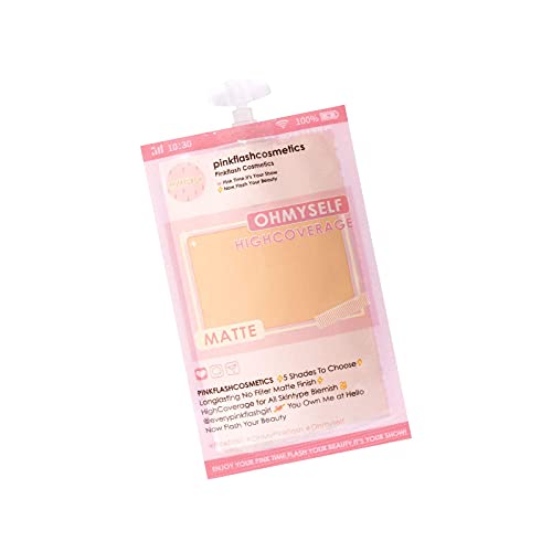 Long Lasting Matte Liquid Foundation - Oil-Free, Full Coverage Makeup for Acne & Dark Circles | Hydrating & Easy to Apply | Perfect for Daily Wear, Special Occasions & Photo Shoots (D)