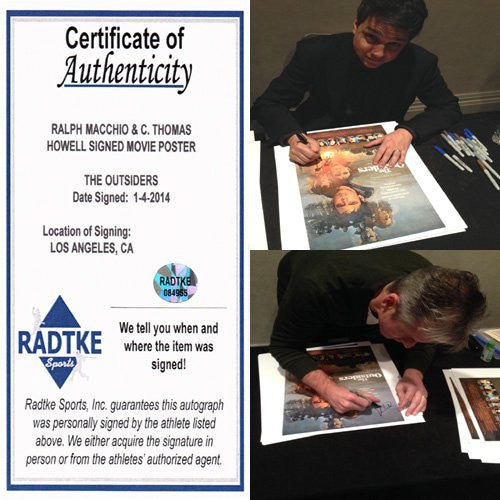 Ralph Macchio & C. Thomas Howell Autographed The Outsiders Movie Poster - Signed Memorabilia with 