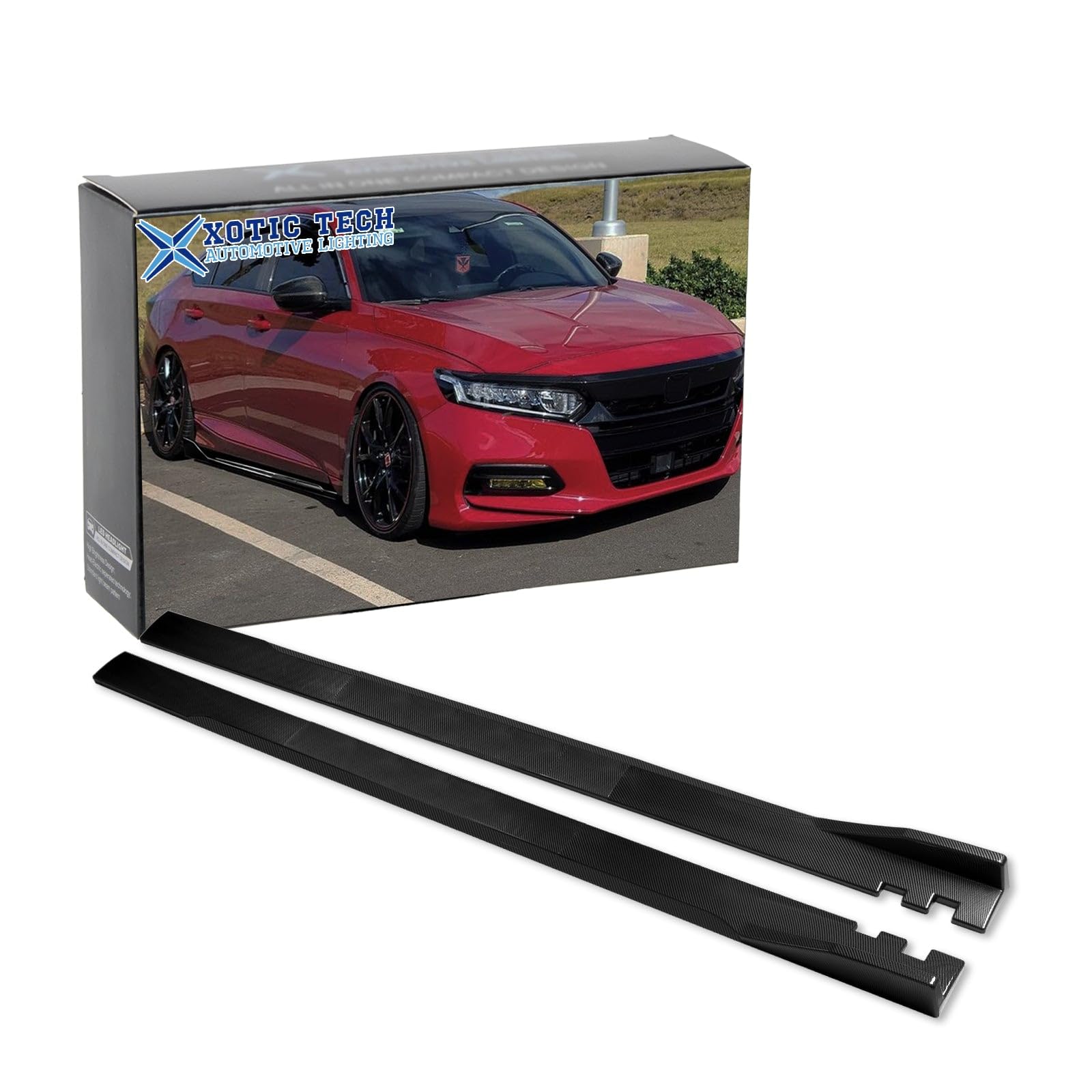 Universal Fit Car Side Skirts - Rocker Panel Protector with Splitter Winglets & Diffuser Bottom Line Extension Body Kit | Durable Protection & Enhanced Style for Sedans, Coupes & Sports Cars | Perfect for Daily Driving & Car Shows