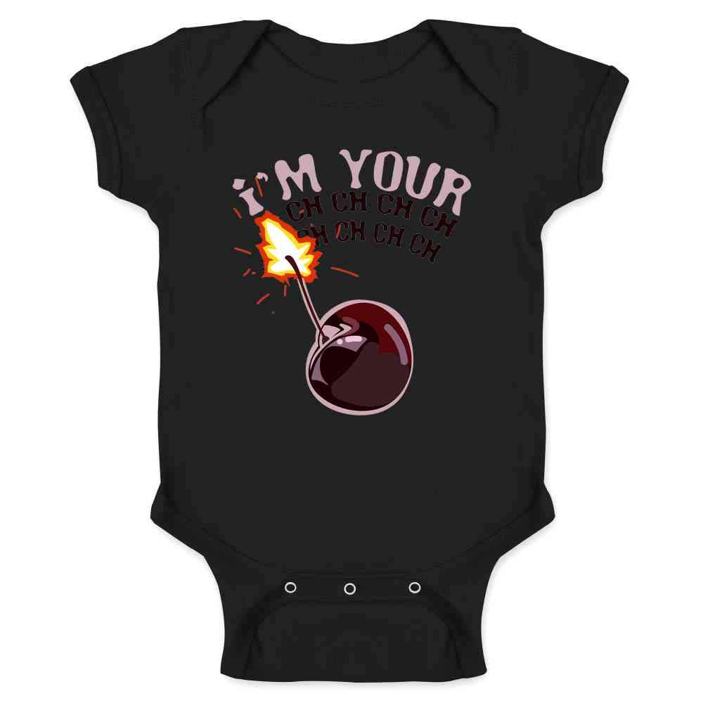 Pop Threads 'I'm Your Cherry Bomb' Infant Baby Bodysuit - Cute & Comfortable Outfit for Boys & Girls - Perfect for Casual Wear, Photo Shoots & Special Occasions