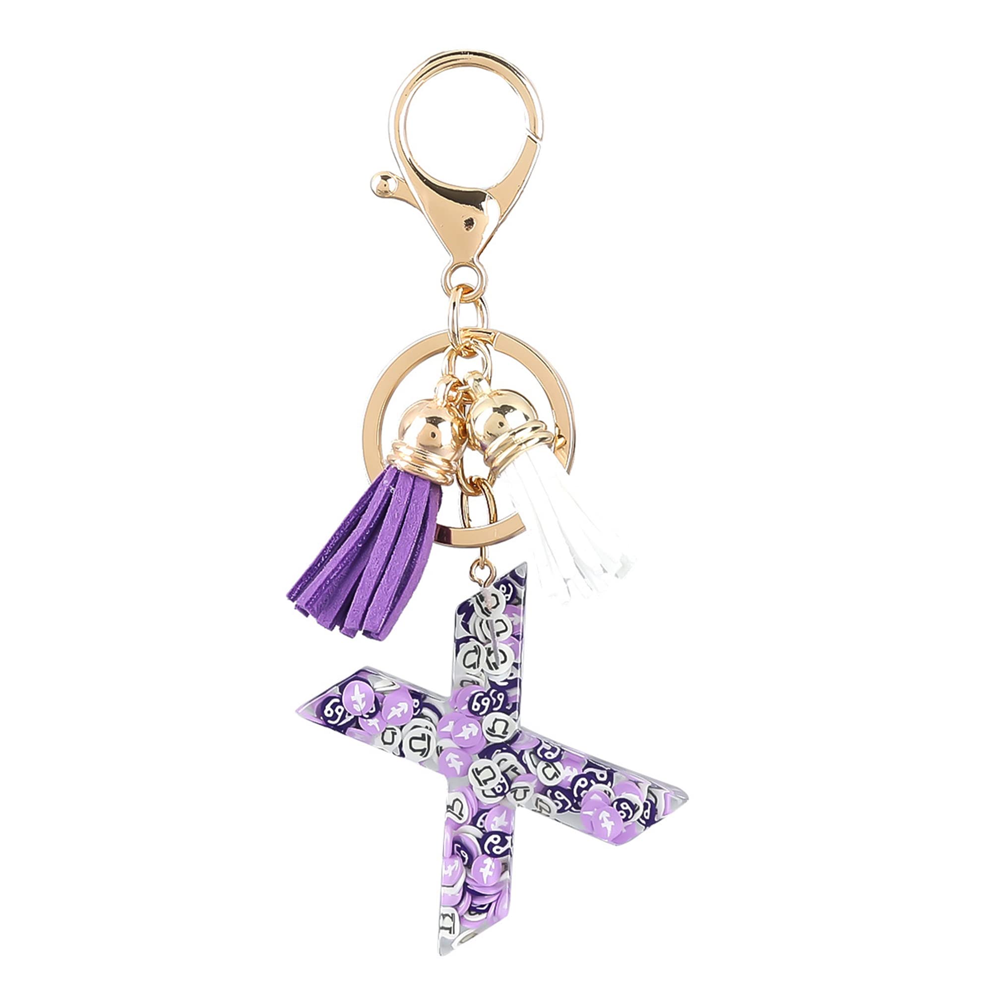 Personalized Alphabet Resin Keychain - Custom Dried Flower Initial Letter Keyring, Cute Kawaii Gift for Women & Girls | Birthday, Valentine's Day, Friendship Gift Idea