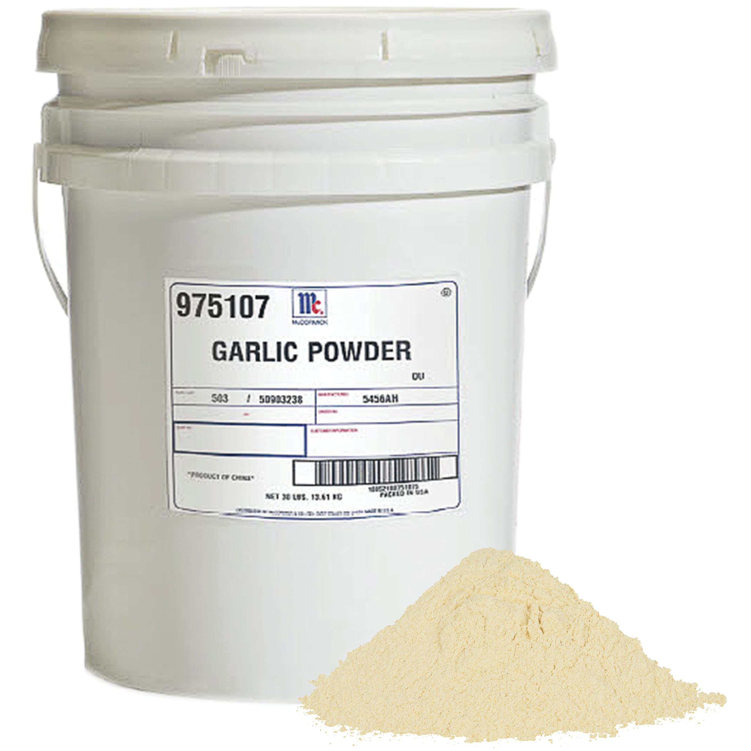 McCormick Culinary Garlic Powder, 30 lb Bulk - Restaurant Grade Garlic Powder for Cooking, Baking & Seasoning | Perfect for Pasta, Meat, Seafood, Vegetables, Sauces & More | Ideal for Chefs, Catering & Food Service Businesses