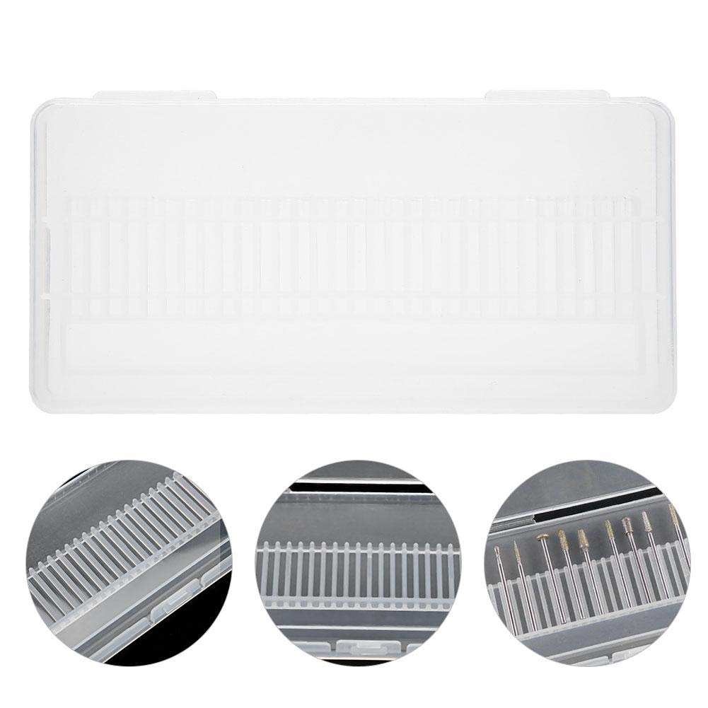 30-Hole Nail Drill Bit Storage Box - Organizer for Manicure & Pedicure Tools