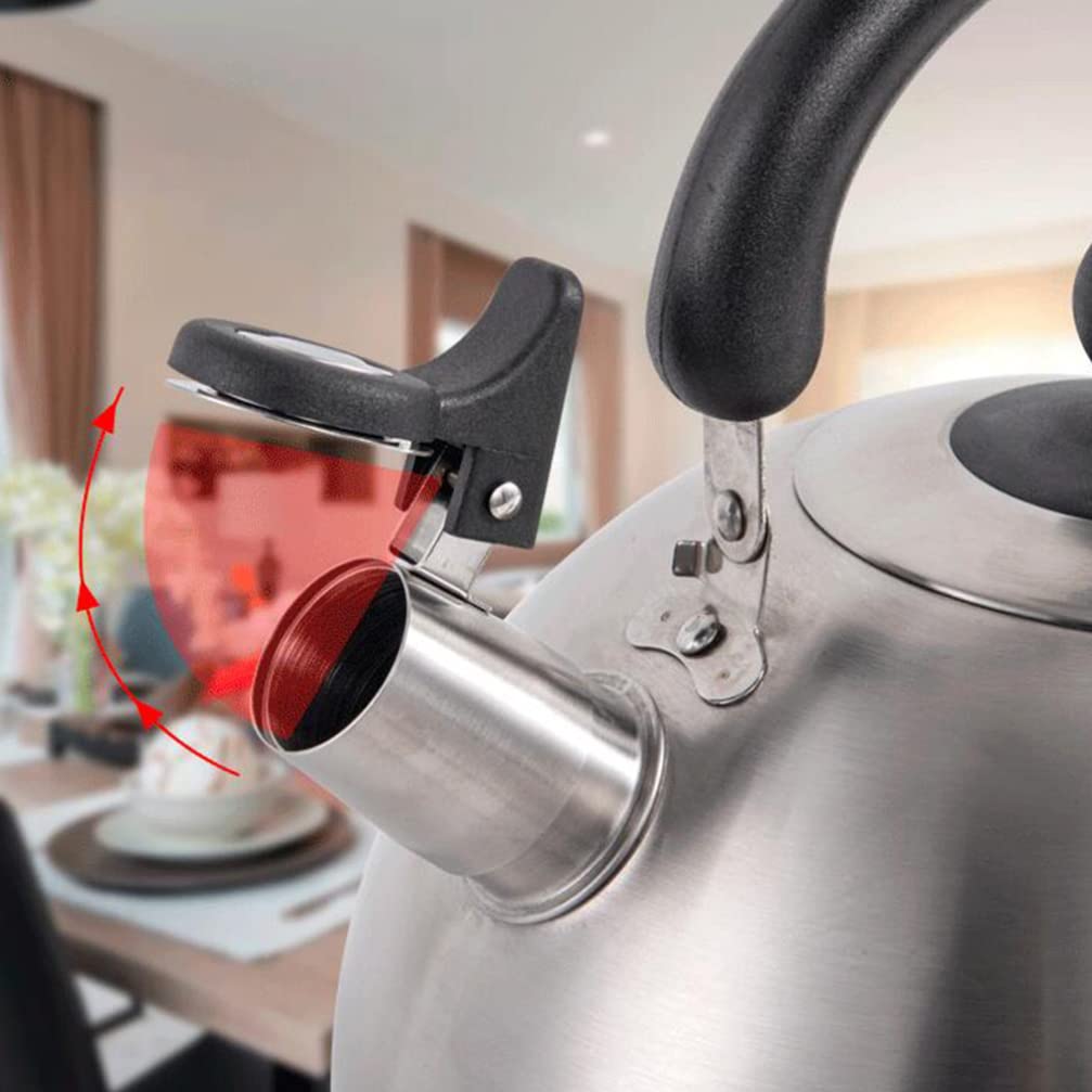 2-Pack Stainless Steel Whistling Kettle Spout Replacement Parts - Loud Tea Kettle Whistle for Stovetop & Electric Kettles - Perfect for Tea Lovers & Kitchen Upgrades (Boiling Water Alert)