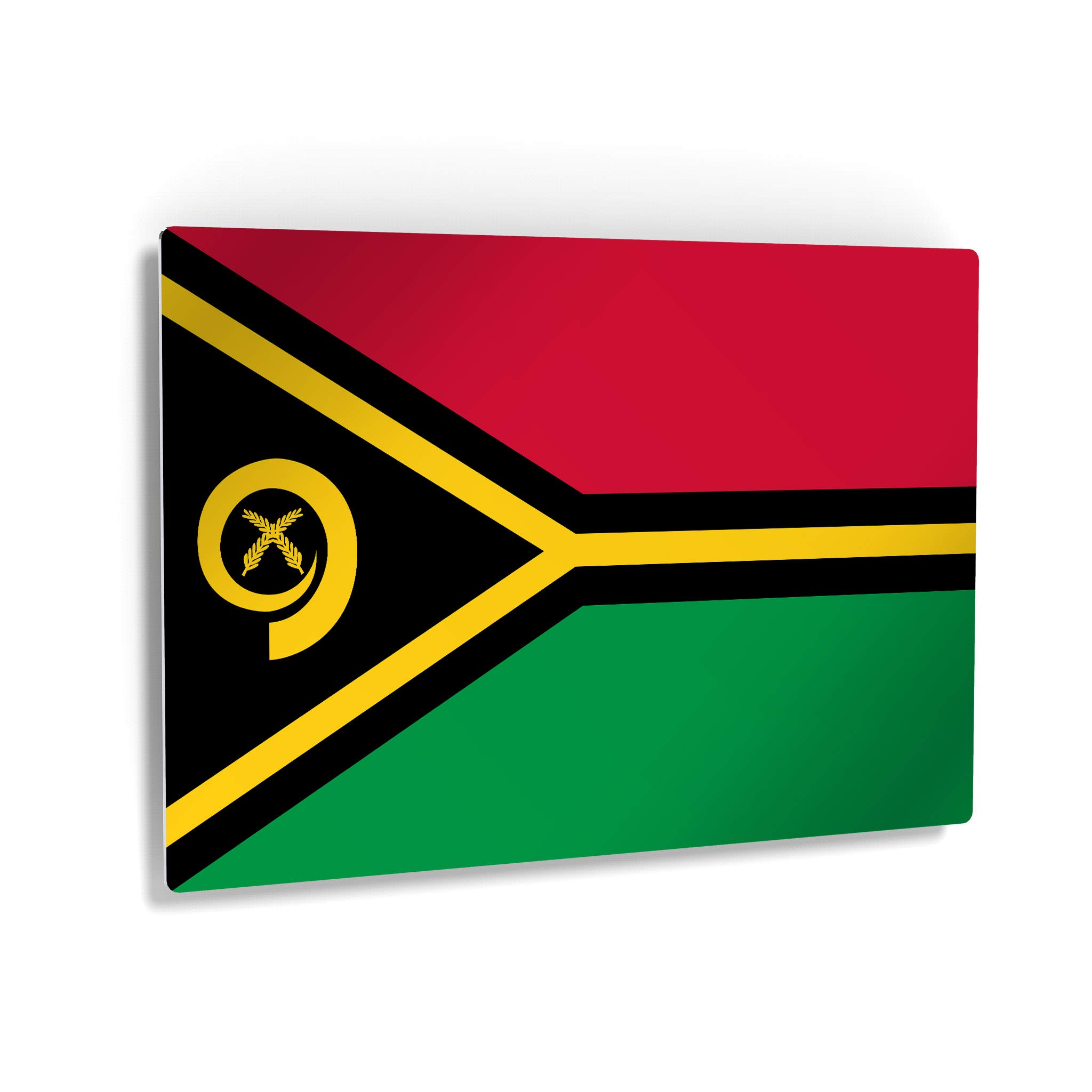 Vanuatu Flag Metal Wall Art Print - 30x40 Inches, Made in USA | Modern Home & Office Decor for Living Room, Dorm, Bedroom, Kitchen, Man Cave, Sports Club & Bar | Ready to Hang Country Flags Decor