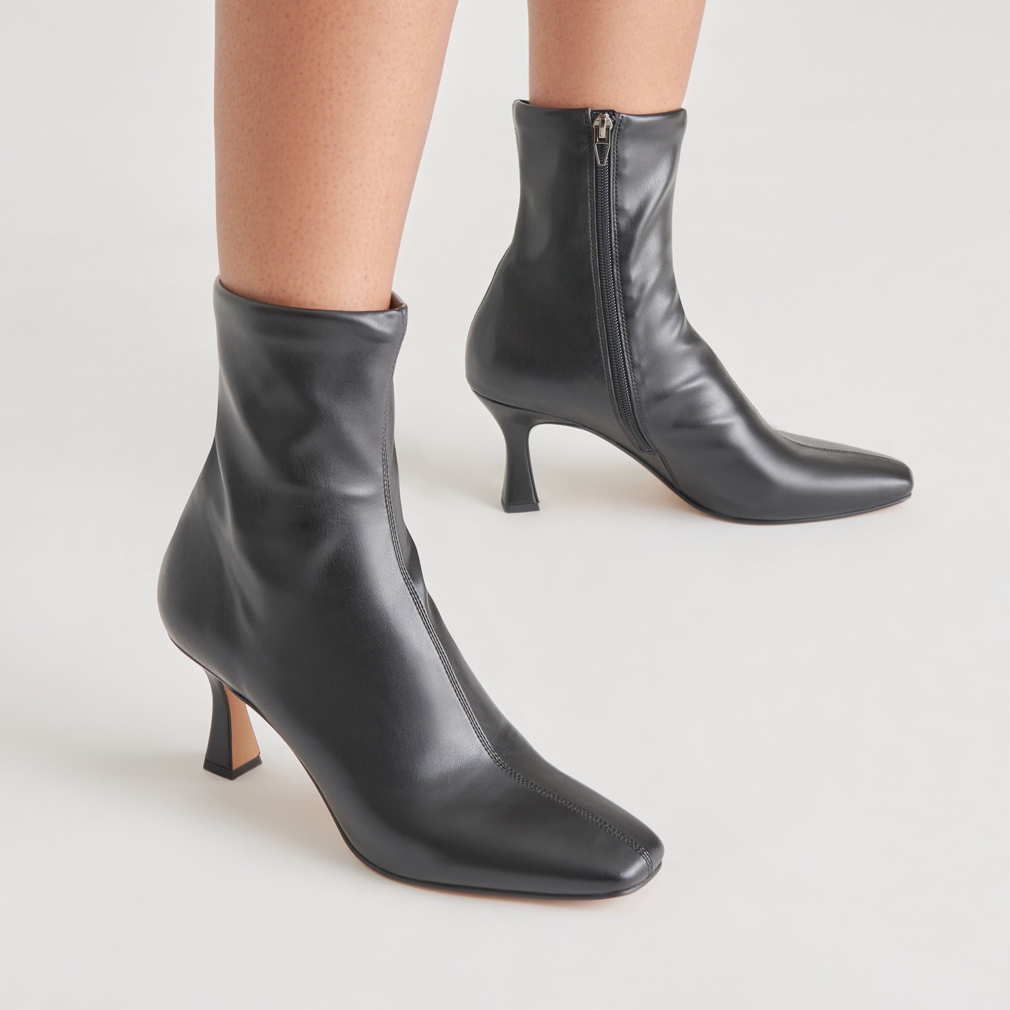 Glamor Wide Calf Boots for Women - Stella Black Leather Knee High Boots for Comfort & Style | Perfect for Work, Casual Wear & Winter Fashion