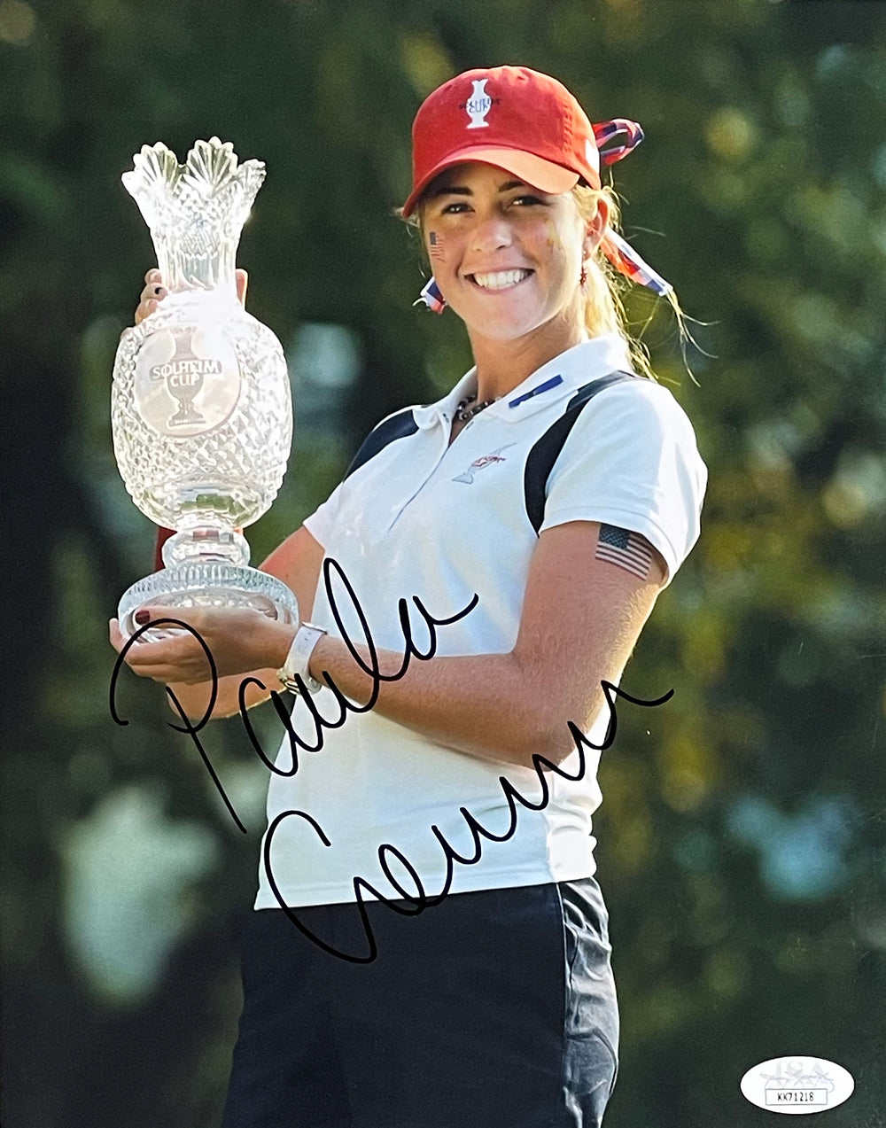 Paula Creamer Autographed 8x10 Golf Photo with JSA Certificate - Perfect for Collectors, Sports Memorabilia Fans, and Golf Enthusiasts