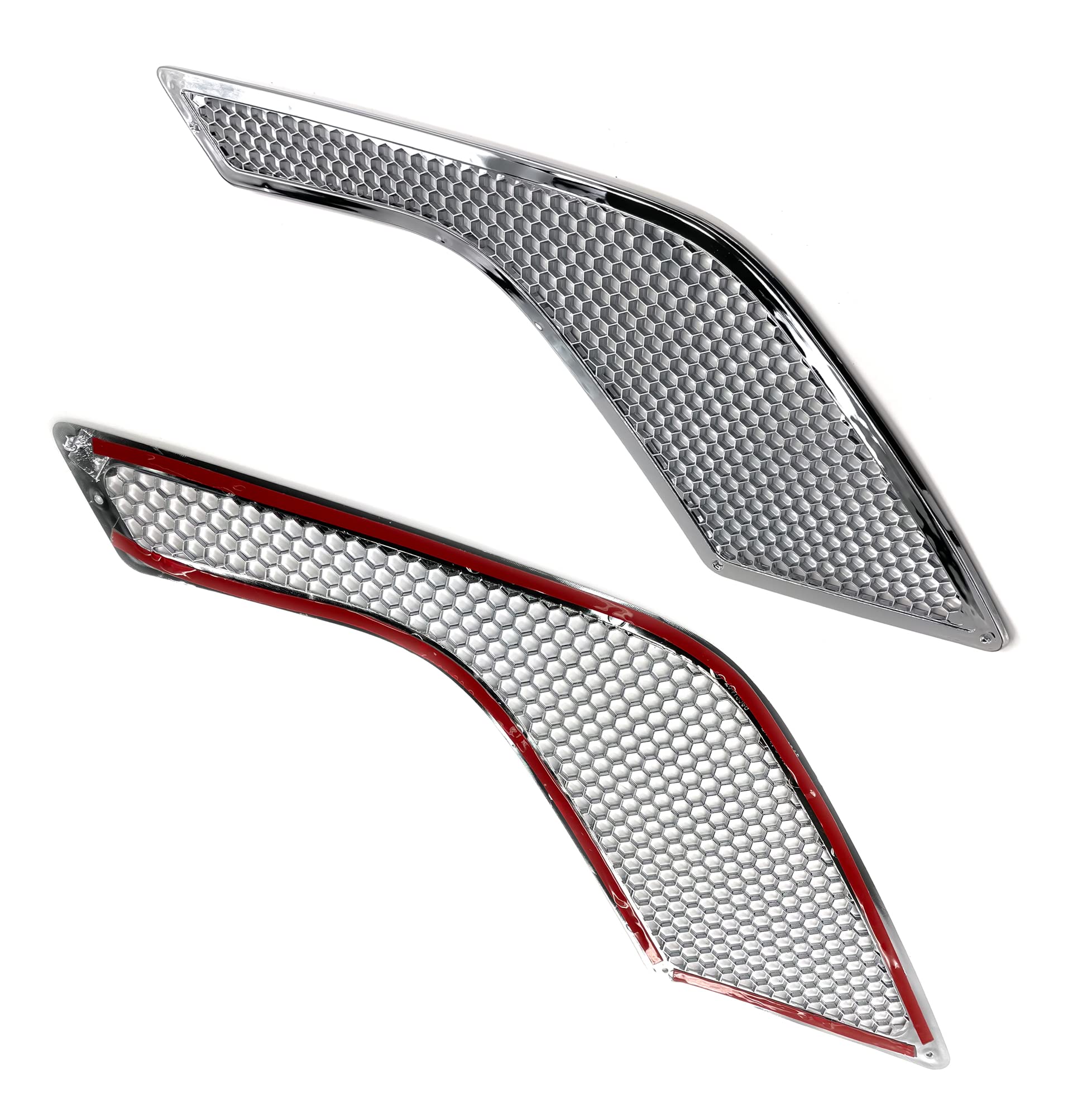 TORQUE Replacement Chrome Side Hood Air Intake Grill for 2003-2017 Volvo VNL Semi Trucks - Passenger Right Side (RHD) TR018-R - Heavy Duty Truck Accessory for Improved Engine Cooling & Style