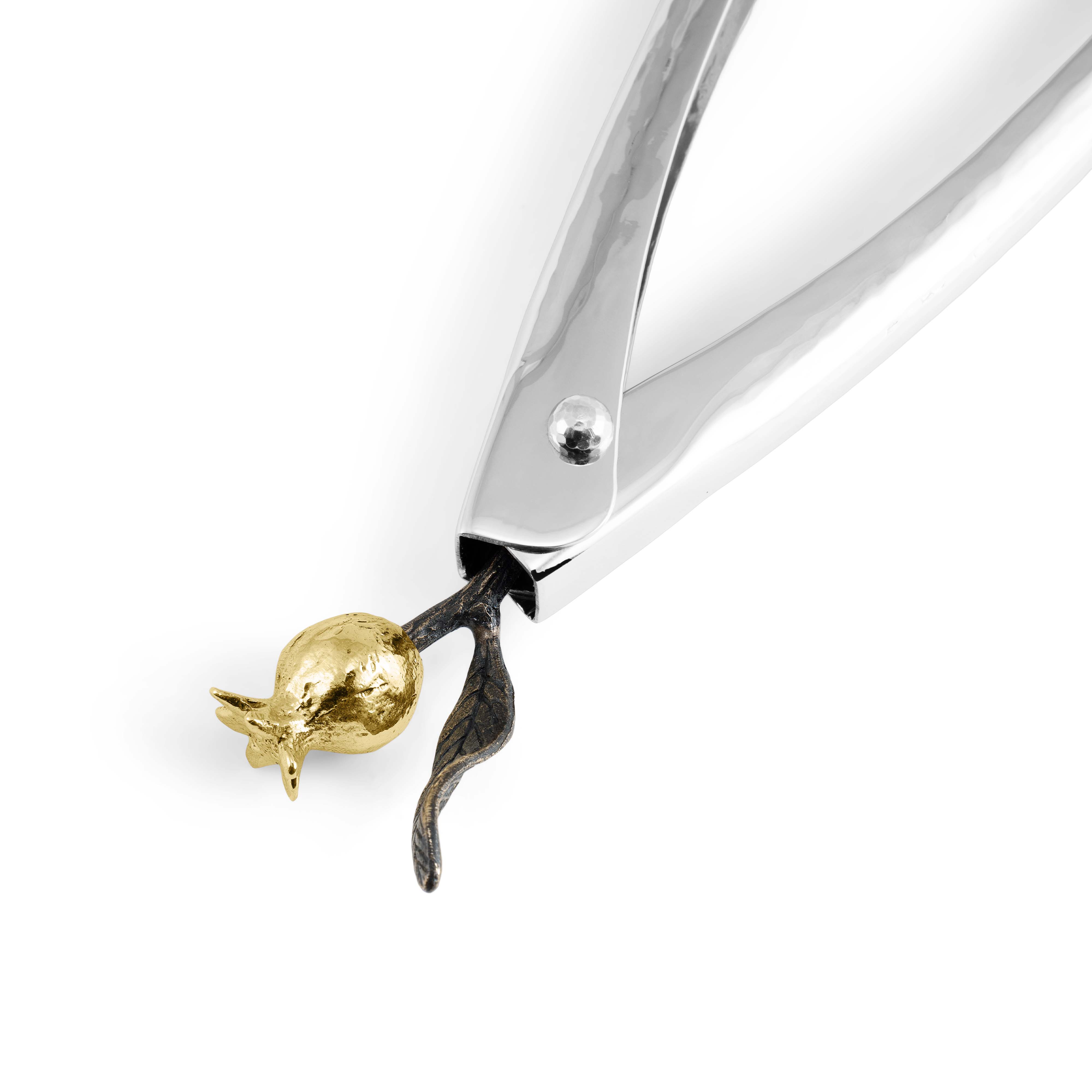 Premium Stainless Steel Pomegranate Lock Spring Tongs - Heavy Duty Kitchen Tool for Pomegranate Deseeding, Fruit Picking, and Salad Tossing - Perfect for Home Cooking, Meal Prep, and Healthy Snacking