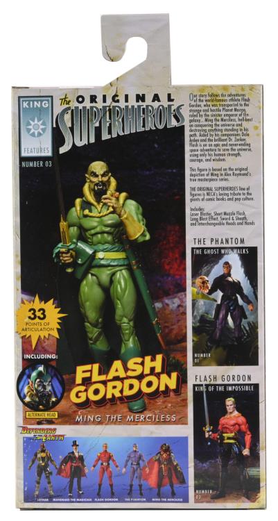 NECA Ming the Merciless King Action Figure - Original Superheroes Collection No.03 - Perfect for Comic Book Displays & Collector Showcases