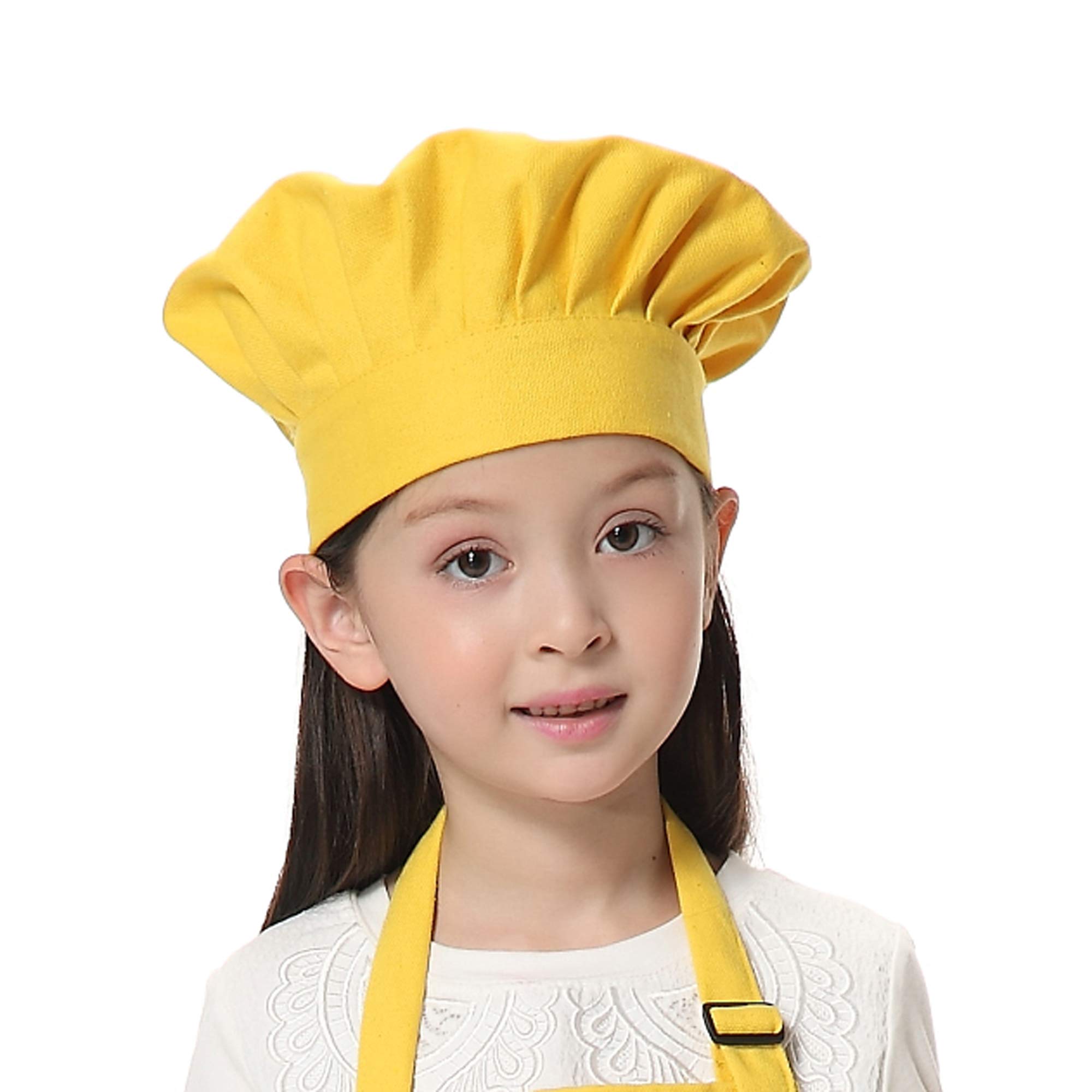 TopTie Adjustable Chef Hat for Kids & Adults - 100% Cotton Elastic Kitchen Cooking Baking Hat for Professional Chefs & Home Cooks | Perfect for Restaurants, Culinary Classes & Baking Parties