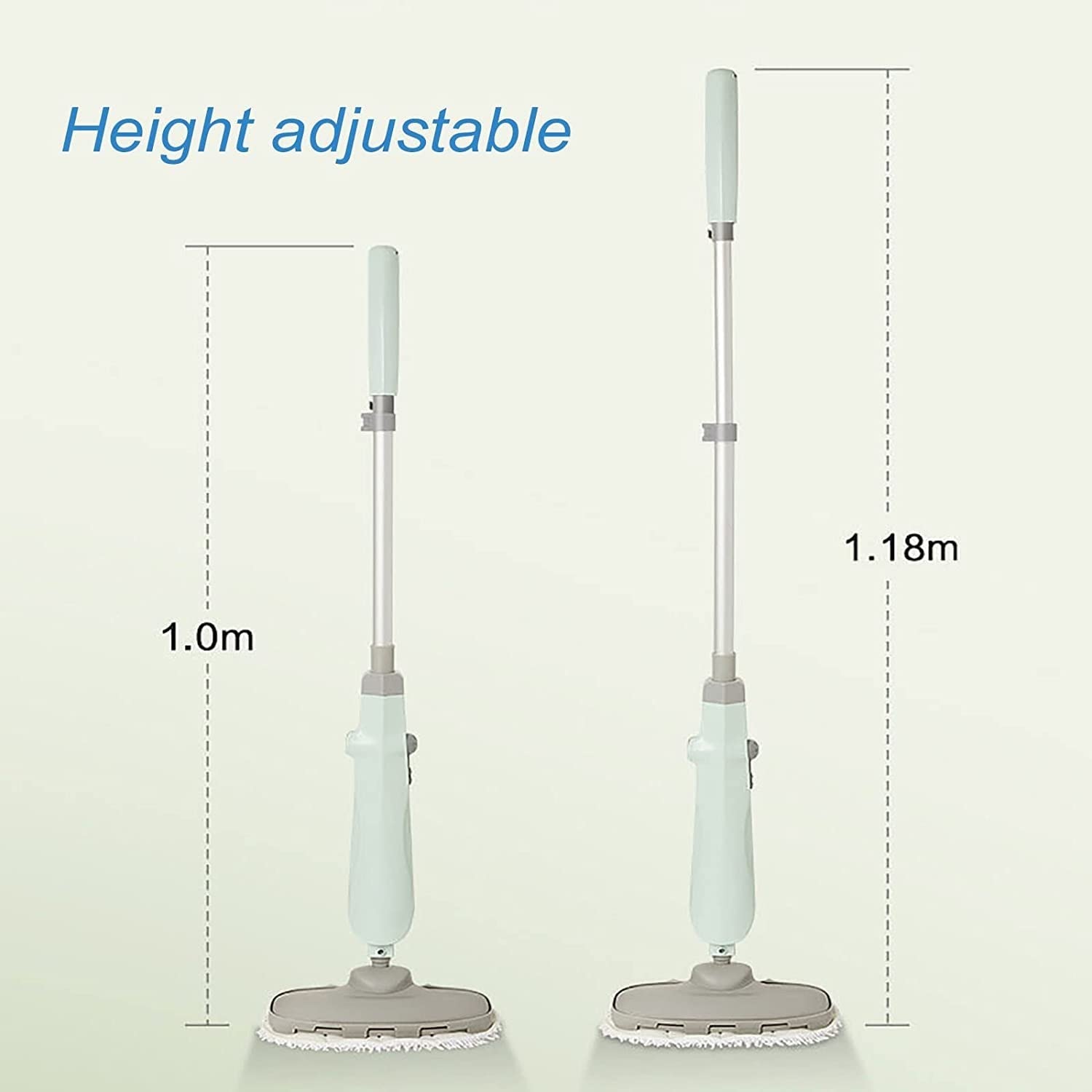 Best Steam Mop for Hardwood Floors & Tile - Lightweight Steam Cleaner for Laminate, Carpet & Wood Floors - 20ft Long Power Cord (Green) - Perfect for Home Cleaning & Pet Hair Removal
