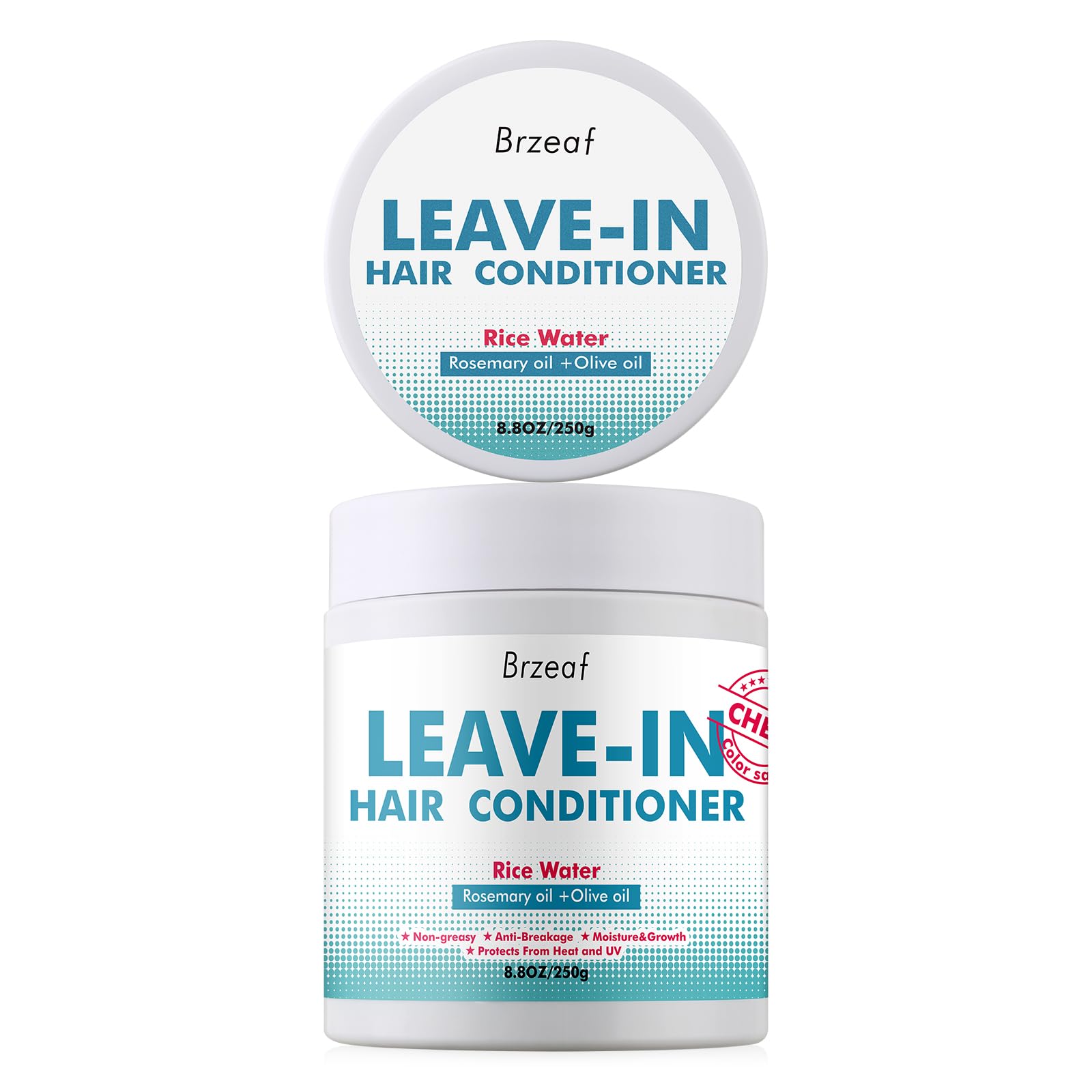 Brzeaf Chebe Leave-In Conditioner for Hair Growth (8.8 OZ) - Moisturizing & Nourishing Hair Treatment with Chebe Oil - Reduces Breakage for Stronger Hair - For Women & Men - Perfect for Dry, Damaged & Curly Hair Care Routine