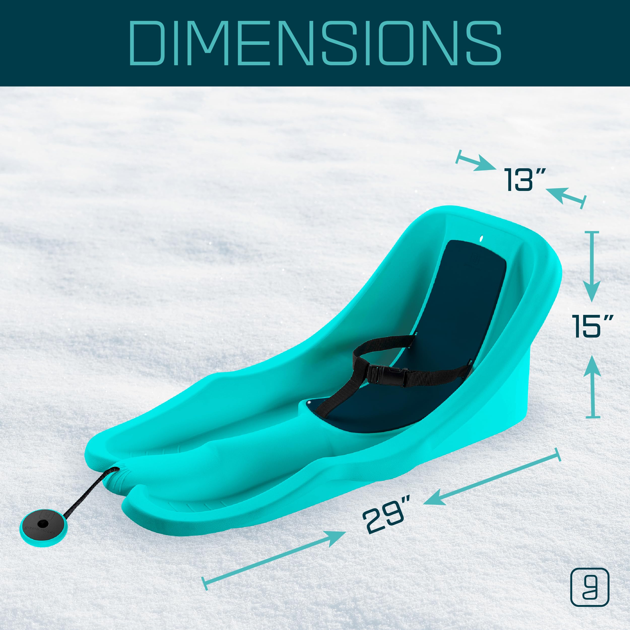 **Baby & Toddler Snow Sled with 3-Point Safety Harness – Retractable Tow Strap, Anti-Slip Seat, Durable Plastic Design for Kids 6 Months+ (Up to 55 lbs) – Perfect for Winter Play, Snow Hills & Backyard Fun**