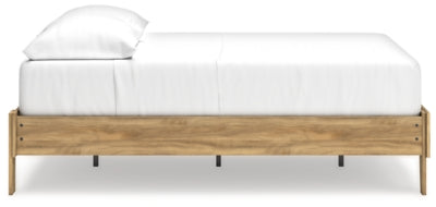 Bermacy Full Platform Bed Frame - Queen Size, Modern Minimalist Wooden Bed with Sturdy Slat Support for Bedroom, Guest Room, or Studio Apartment