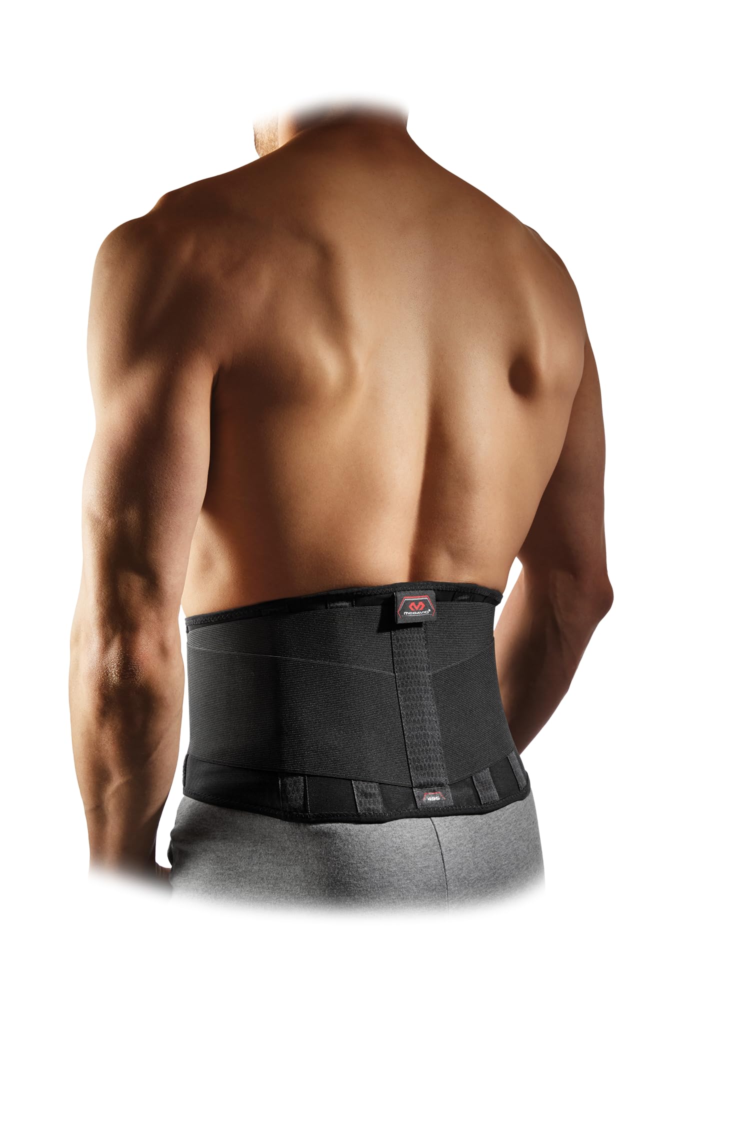 McDavid Lightweight Back Support Brace for Pain Relief & Injury Recovery - Adjustable Lumbar Support Belt for Lifting, Workouts & Daily Activities - Ideal for Gym, Construction & Office Use