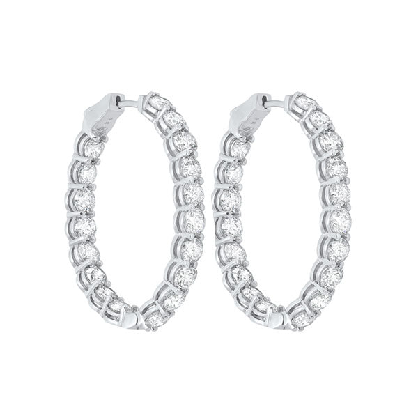 14K White Gold Diamond Stud Earrings (11CTW) - Elegant & Timeless Jewelry for Weddings, Parties & Special Occasions