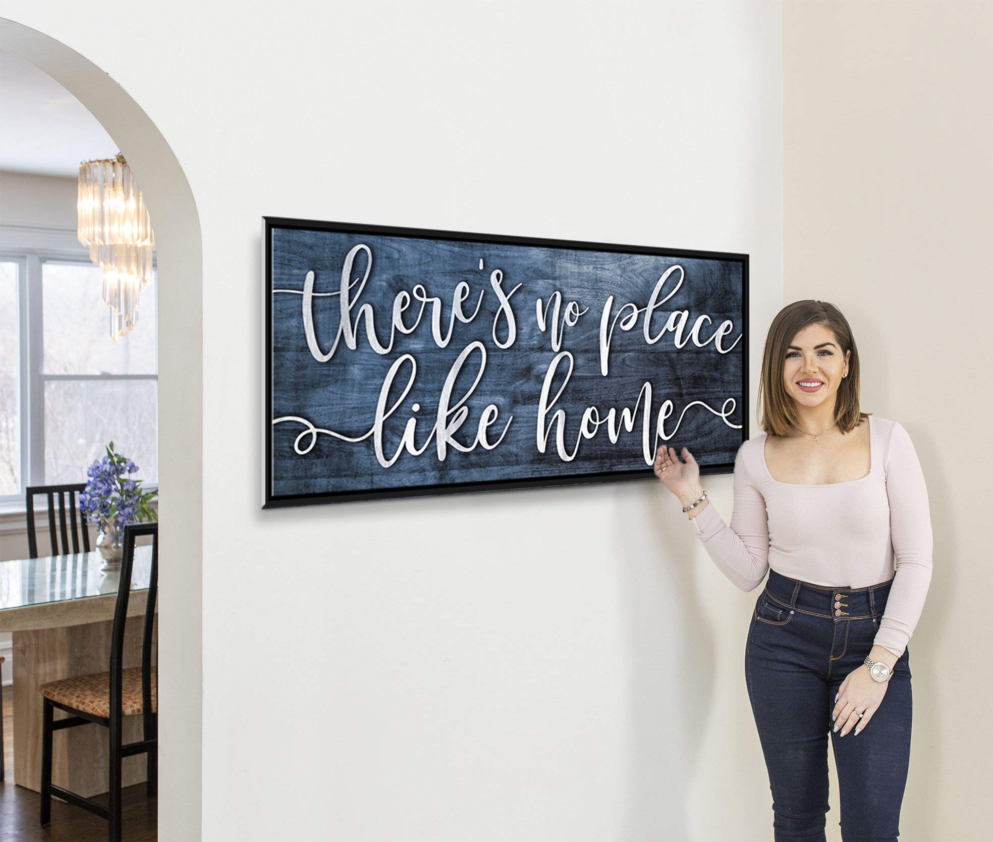 Artistic Home Wall Decor - Rustic Living Room Art with Floating Frame | Perfect Housewarming Gift