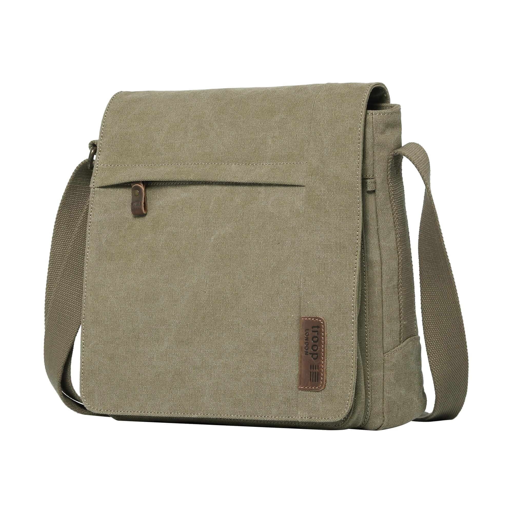 TRP0219 Troop London Classic Canvas Crossbody Bag - Stylish & Durable for Travel, Work & Everyday Use