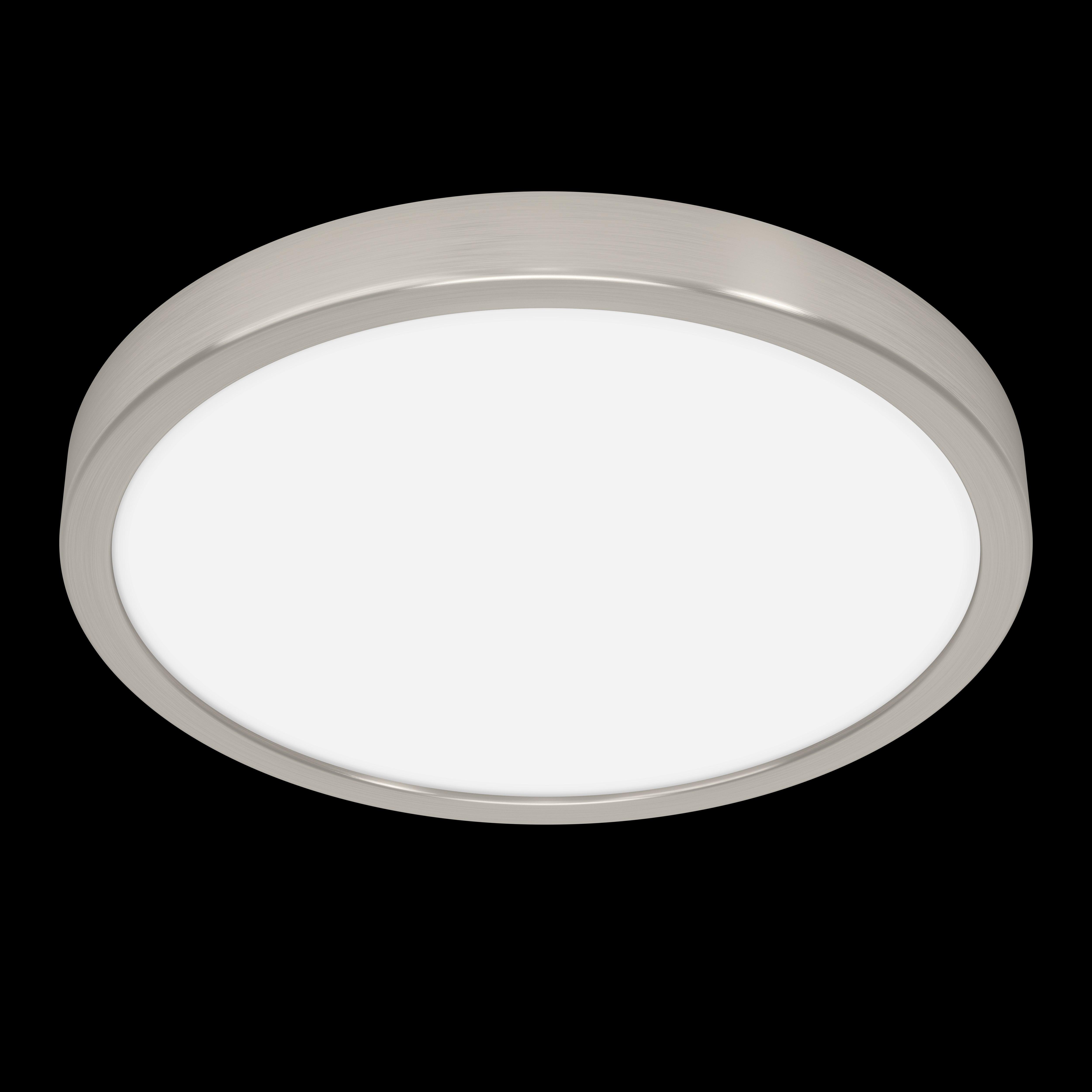 Eglo Fueva 5-LED Nickel Round Flush Mount Ceiling Light Fixture - 28.5cm/11.2