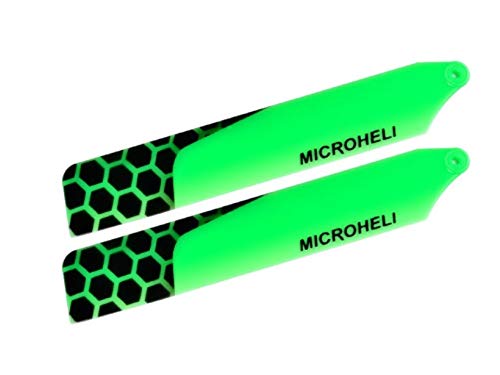 Microheli 85mm Green Plastic Main Blade for Blade Nano CPX/S/Nano S2 Helicopters - Durable Replacement Part for Indoor RC Flying and Aerial Stunts