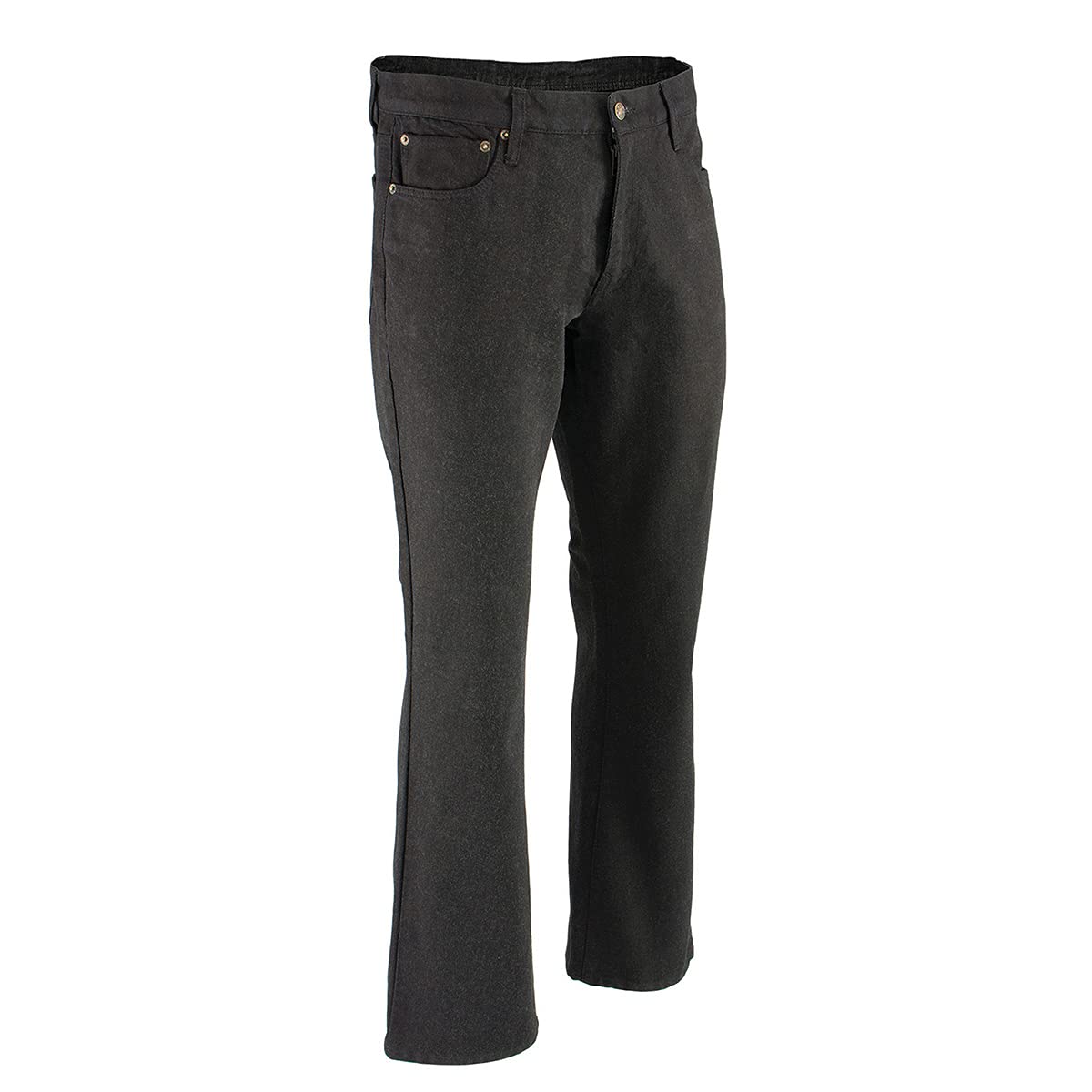 Milwaukee Leather MDM5006 Men's 5-Pocket Black Armored Motorcycle Jeans with Aramid Fiber Reinforcement - Durable Riding Pants for Cruiser & Sport Bike Riders