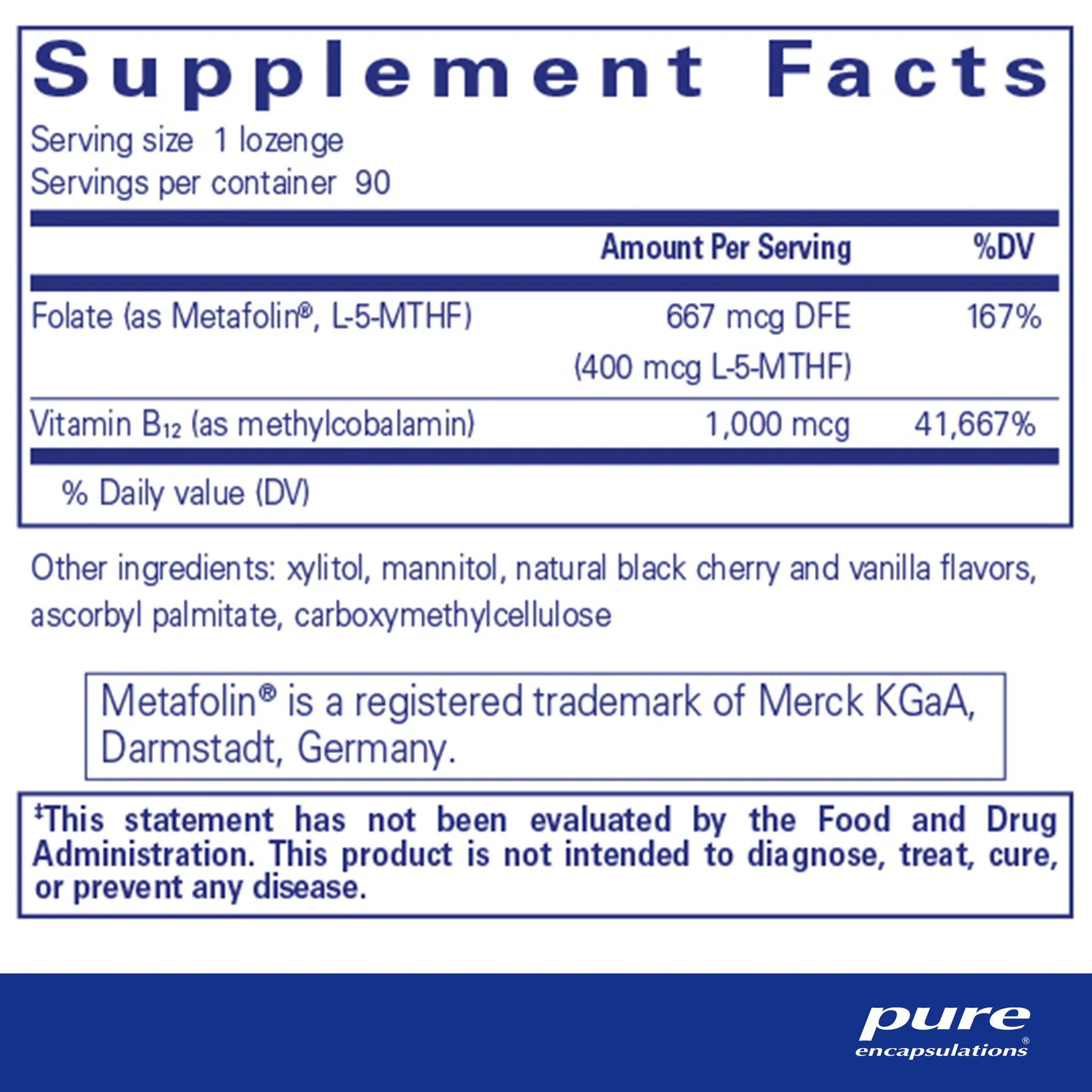 PureMelt B12 Folate Supplement - High Absorption Vitamin B12 & Folate for Energy & Metabolism - Supports Brain Health & Red Blood Cell Production - Great for Vegans & Active Lifestyles - Use Daily for Optimal Wellness