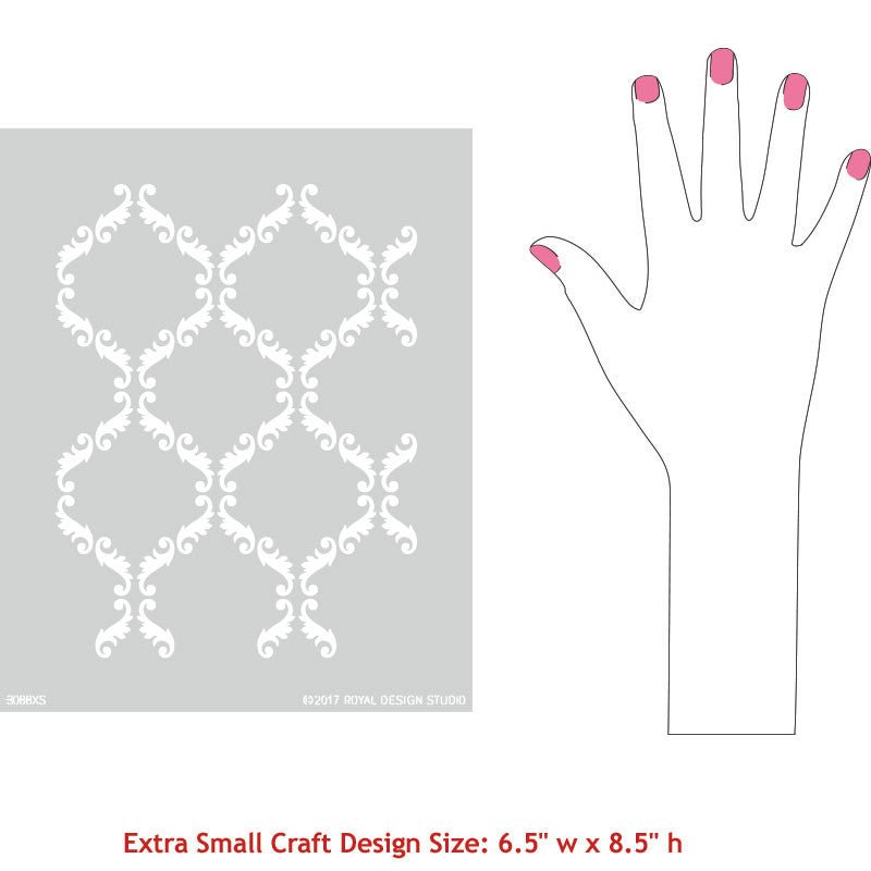 Acanthus Trellis Craft Stencil - Reusable DIY Painting Template for Home Decor, Wall Art, and Furniture - Perfect for Wood, Fabric, and Canvas Projects