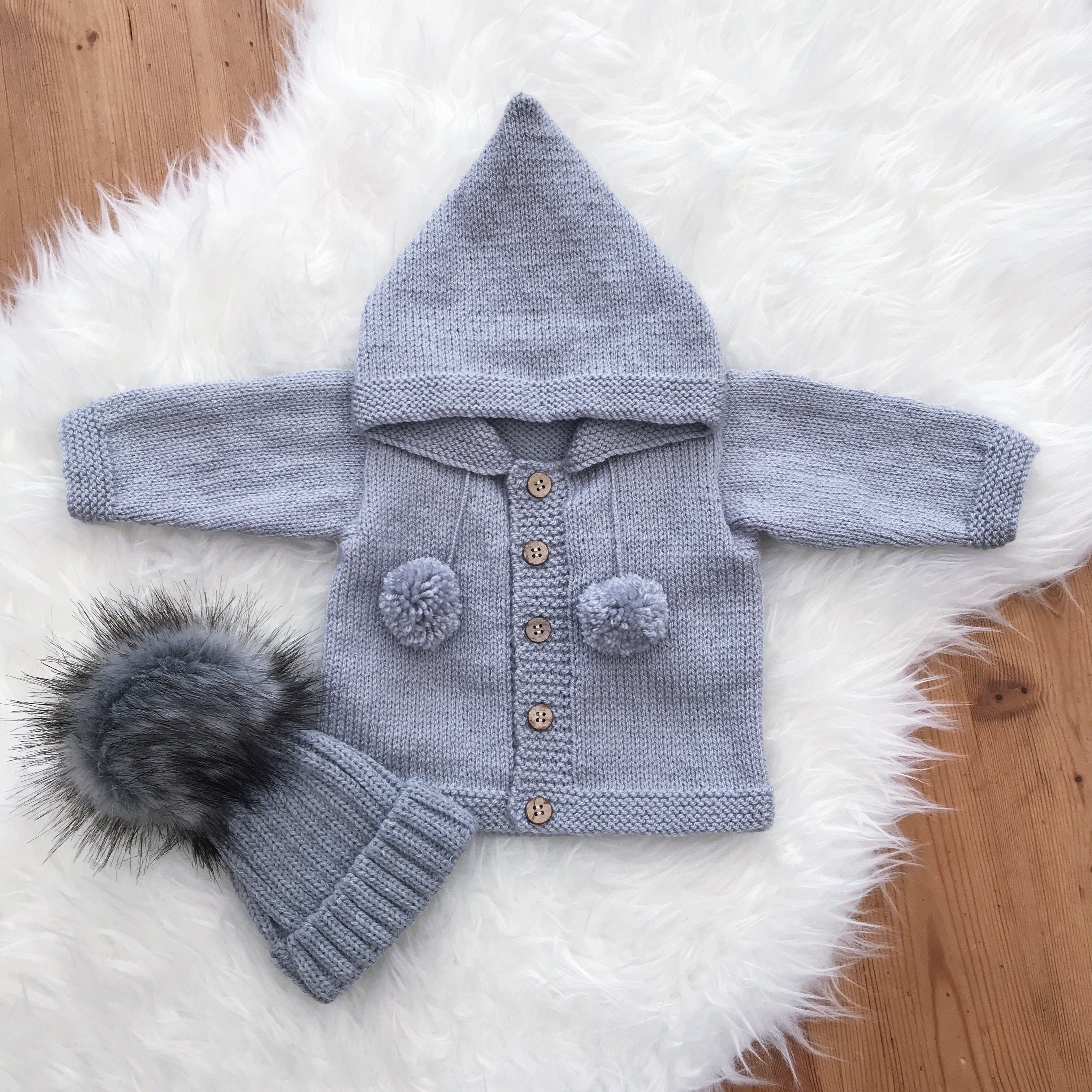 Custom Grey Pom Pom Hoodie for Women - Cozy Pullover Sweatshirt with Faux Fur Trim | Perfect for Casual Outfits, Loungewear & Winter Fashion