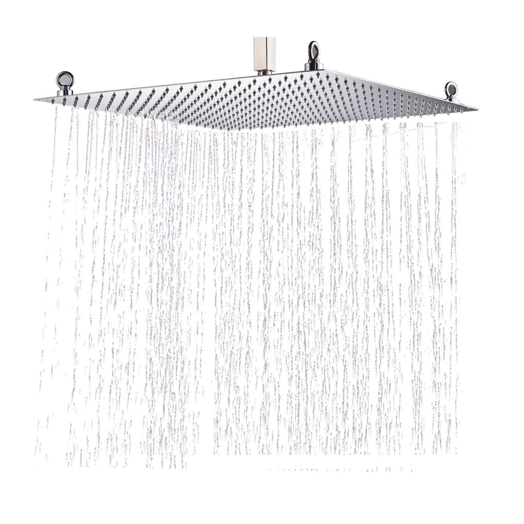 Rozin 20 Inch Rain Shower Head - Chrome Brass Ceiling Mounted Ultrathin Shower Top Sprayer for Luxurious Bathroom Experience - Perfect for Modern Home, Spa, and Hotel Bathrooms