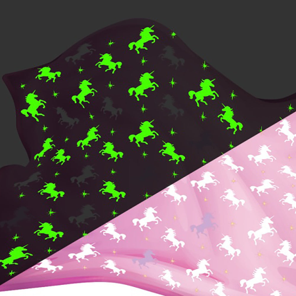 Buddy & Barney Majestic Glow in The Dark Unicorn Blanket - Soft Fleece Throw for Kids & Adults - Perfect for Bedroom, Movie Nights & Cozy Gift Ideas