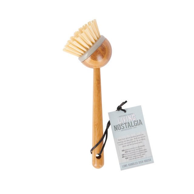 Eco-Friendly Small Round Bamboo Dish Scrub Brush - Natural Kitchen Cleaning Brush for Pots, Pans & Dishes - Perfect for Sustainable Home & Zero Waste Lifestyle