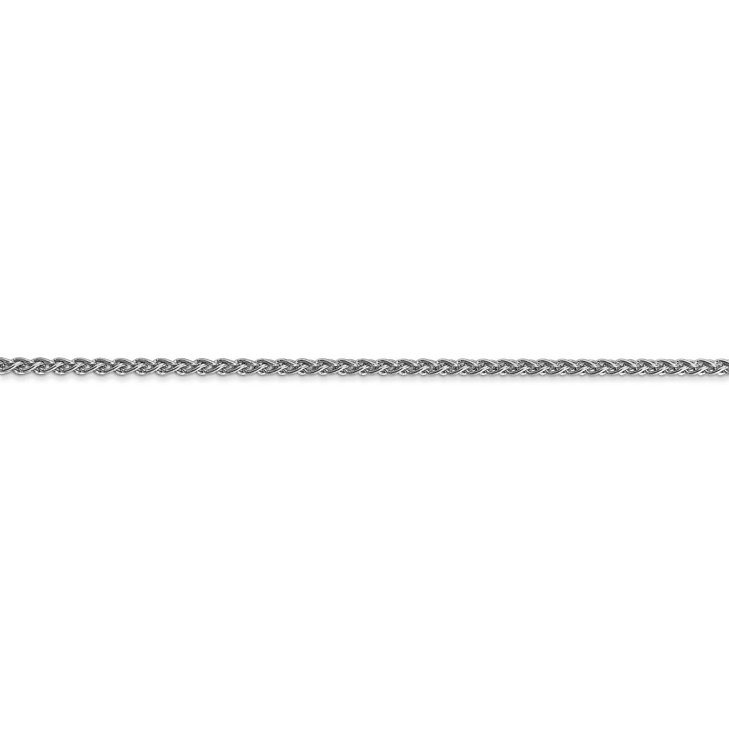 14K White Gold Spiga Wheat Chain Necklace, Bracelet or Anklet - Dainty Jewelry for Women, Gift for Her - Perfect for Weddings, Anniversaries & Everyday Wear