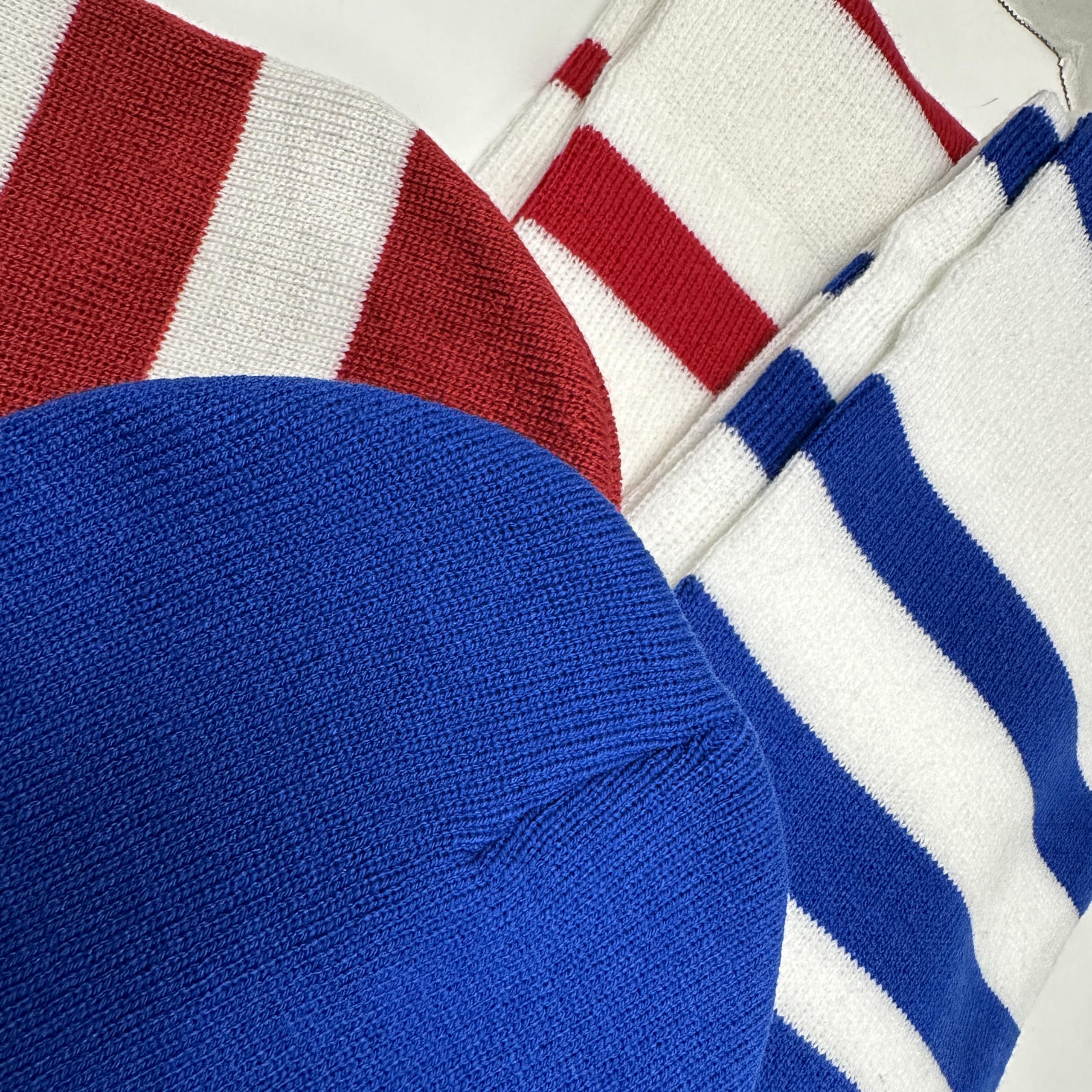 Unisex Rugby Stripe Scarf & Beanie Hat Set - Warm Winter Accessories for Men & Women - Perfect for College, Outdoor Sports & Cold Weather Fashion