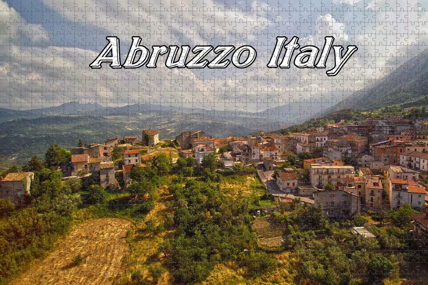 1000-Piece Wooden Jigsaw Puzzle for Adults - Scenic Abruzzo Italy Landscape Travel Souvenir | Perfect for Home Decor, Relaxation & Family Game Night