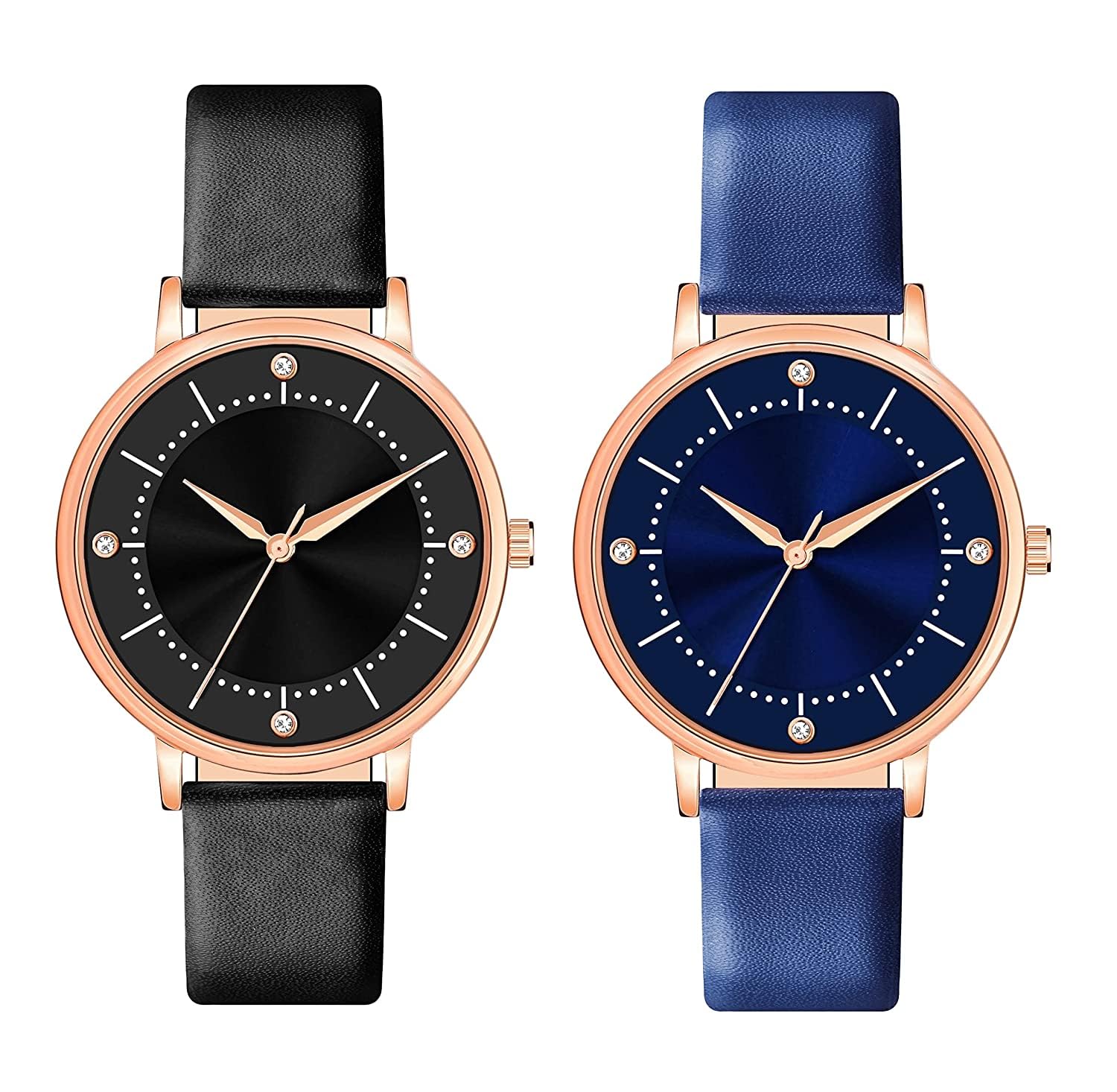 Stylish Ethnic Designer Leather Belt Analog Watches for Women & Girls - SR-795 AT-7951 (Pack of 2) | Perfect for Casual Wear, Office, and Special Occasions