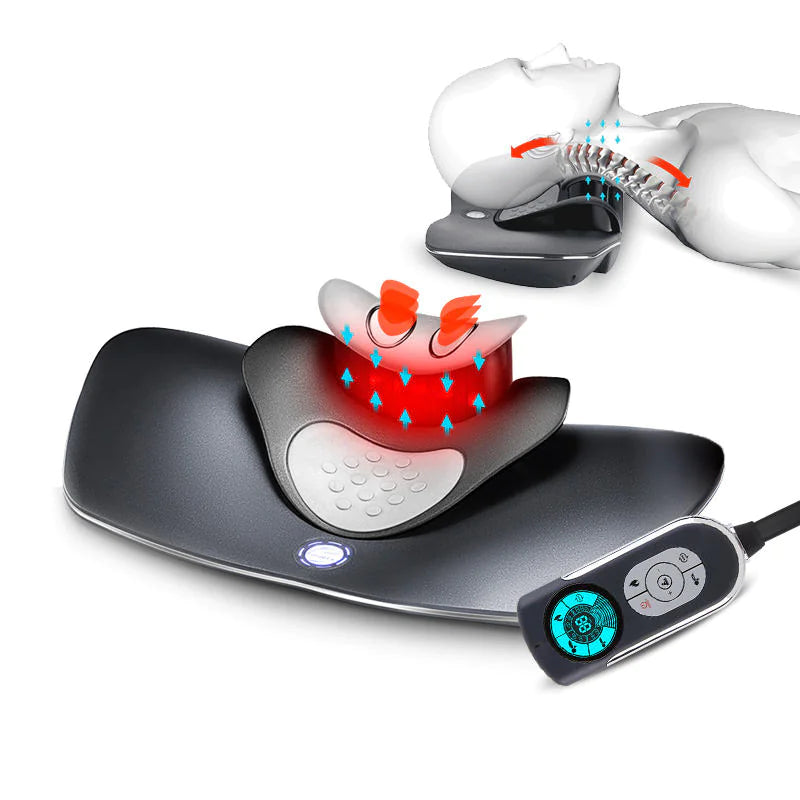 Relaxing Neck Massager with Heat & Vibration - Portable Pain Relief for Shoulder & Back - Perfect for Office, Travel & Home Use