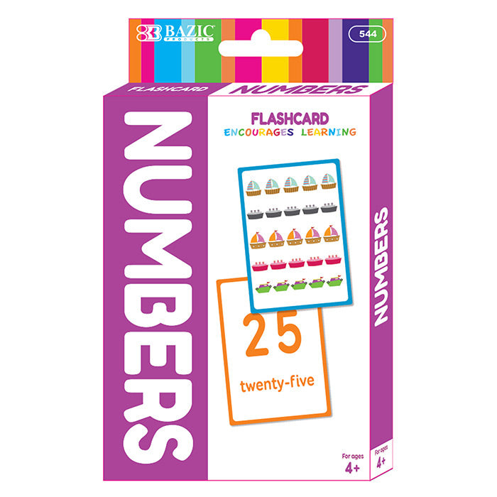 BAZIC 36-Pack Numbers Flash Cards for Kids - Educational Math Learning Tools for Preschool & Kindergarten - Perfect for Homeschooling & Classroom Activities