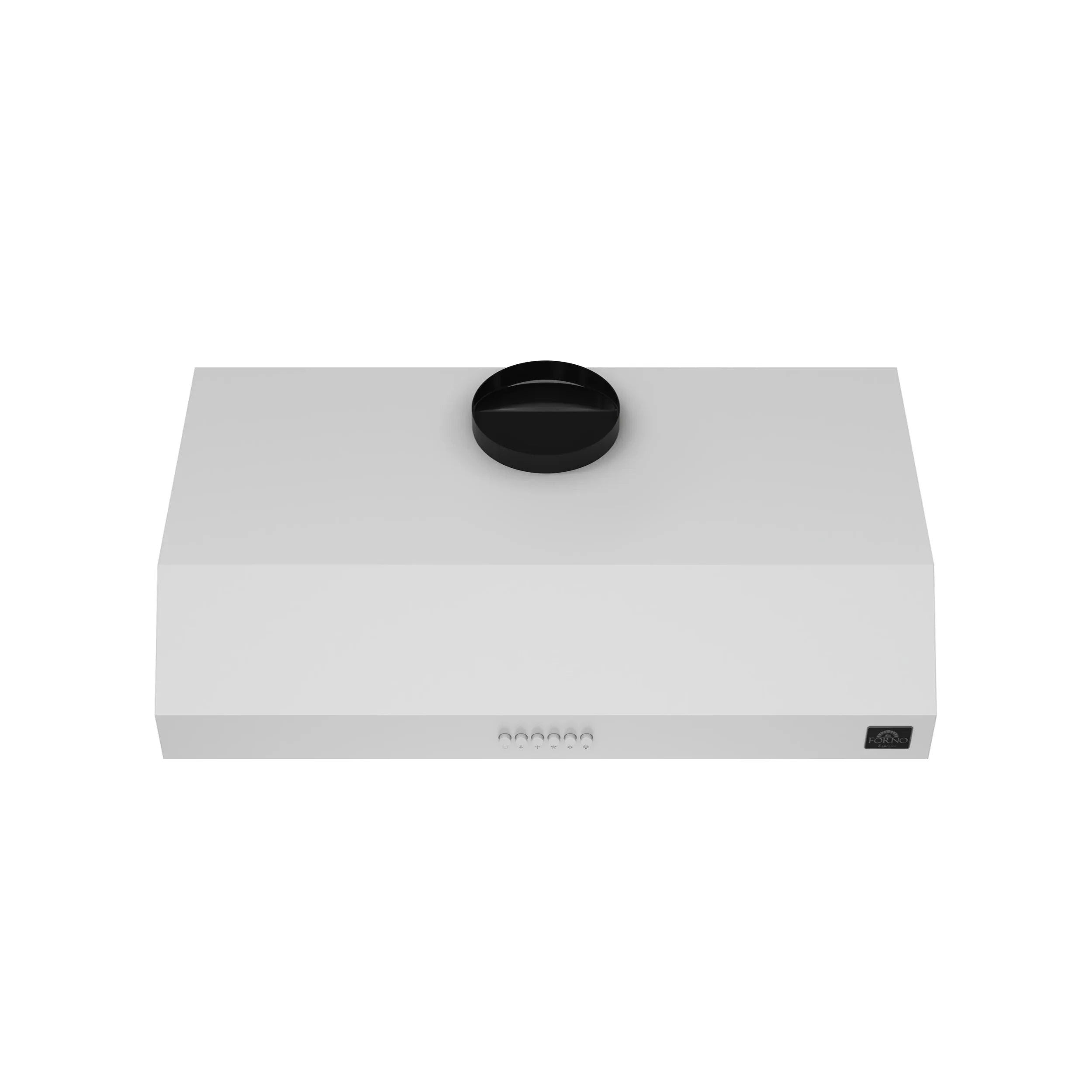Forno Espresso 30-inch Electric Range and Range Hood Combo in White with Silver Handles - FBDL00203US - Perfect for Modern Kitchens, Home Renovations & Small Restaurant Spaces