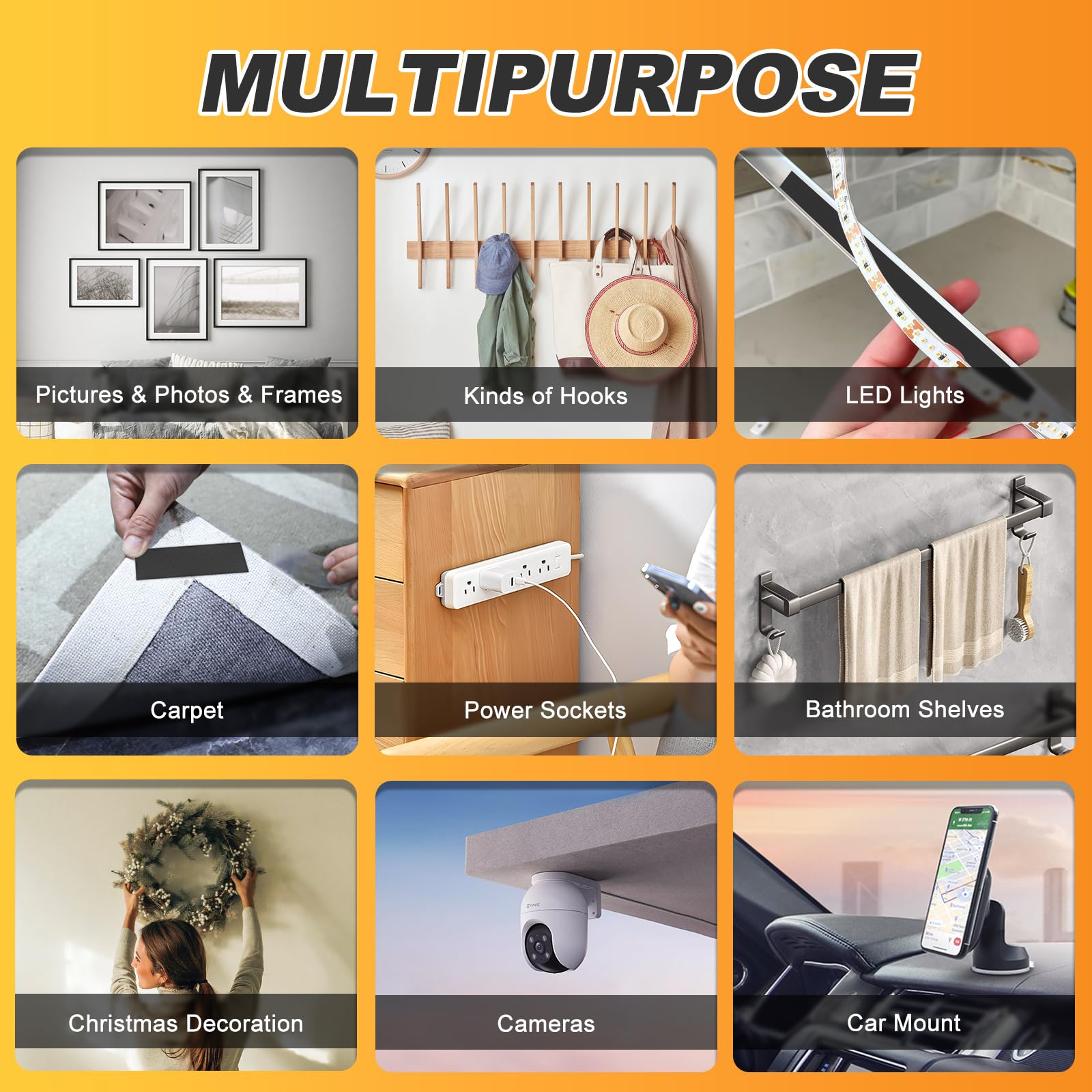 Strong Double Sided Tape - Heavy Duty Clear Mounting Adhesive, Waterproof Transparent 16.4FT Removable Wall Tape for Posters, Photos & Decor - Perfect for Home, Office & DIY Projects